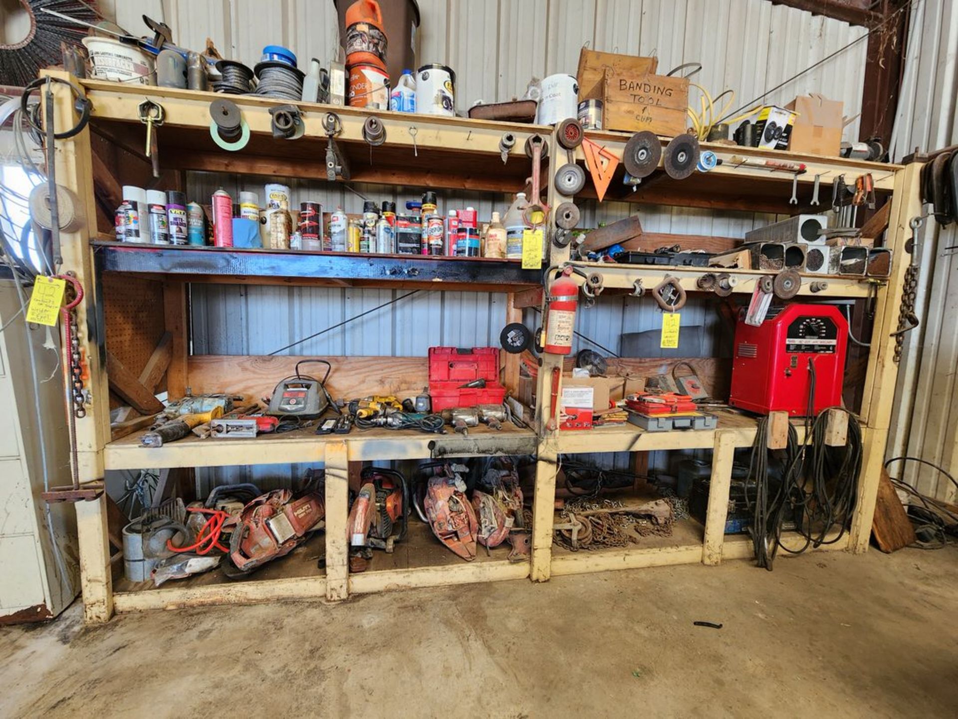 Contents Of Rack To Include But Not Limited To: (Welder Excluded) Assorted Power Tools; Drills; - Image 2 of 49