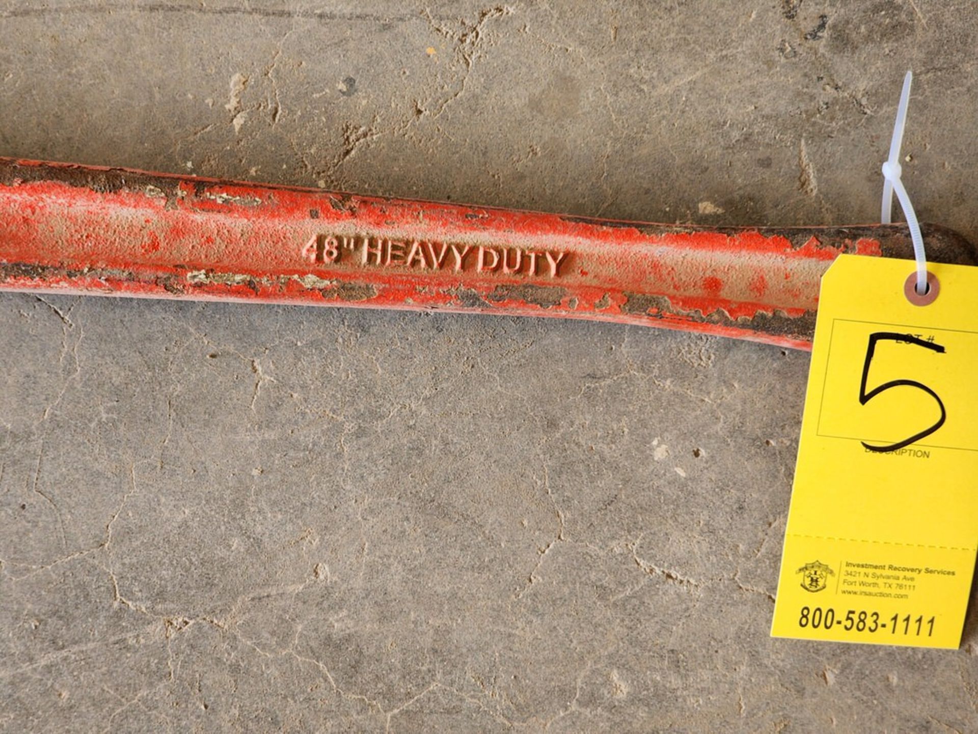 Ridgid 48" Hvy Duty Pipe Wrench - Image 3 of 3