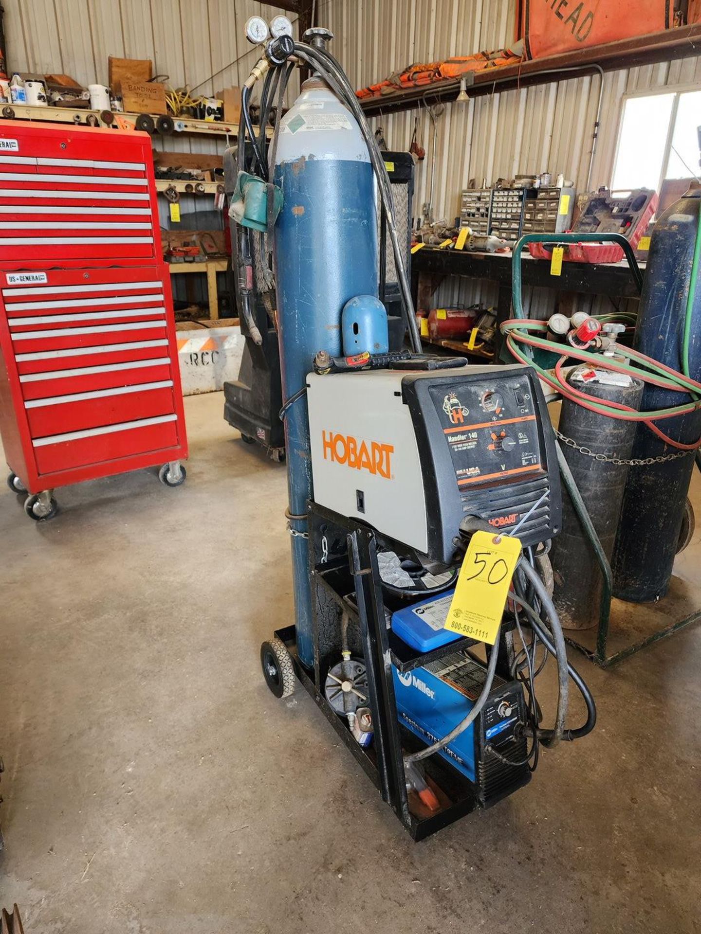 Hobart Handler 140 Mig Welder 115V, 25-140A; W/ Miller Spectrum 375 X-Treme Plasma Cutter, W/