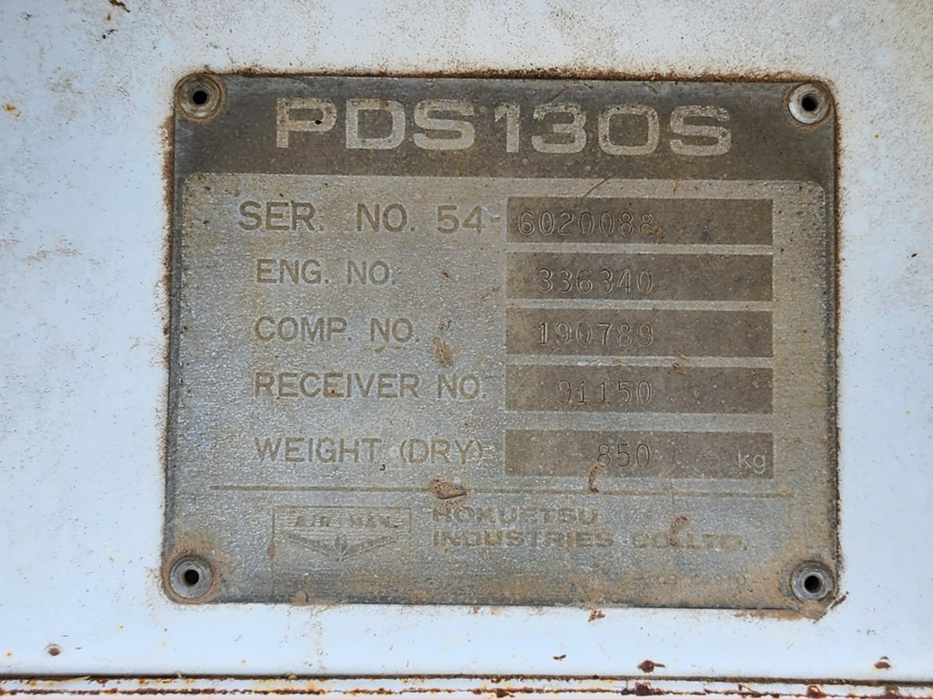 Airman PDS-130S Air Compressor TX Plate: 99M-029 - Image 13 of 13