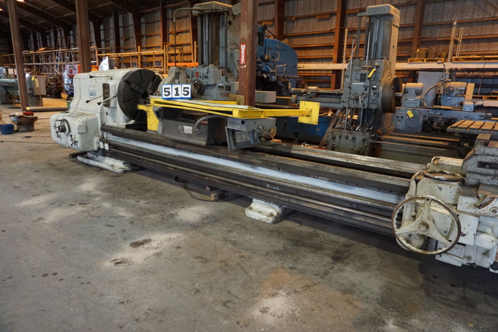 AMERICAN PACEMAKER ENGINE LATHE, 22" SWING X 204' CENTERS, 36" 4 JAW CHUCK, STEADY REST, TAPER