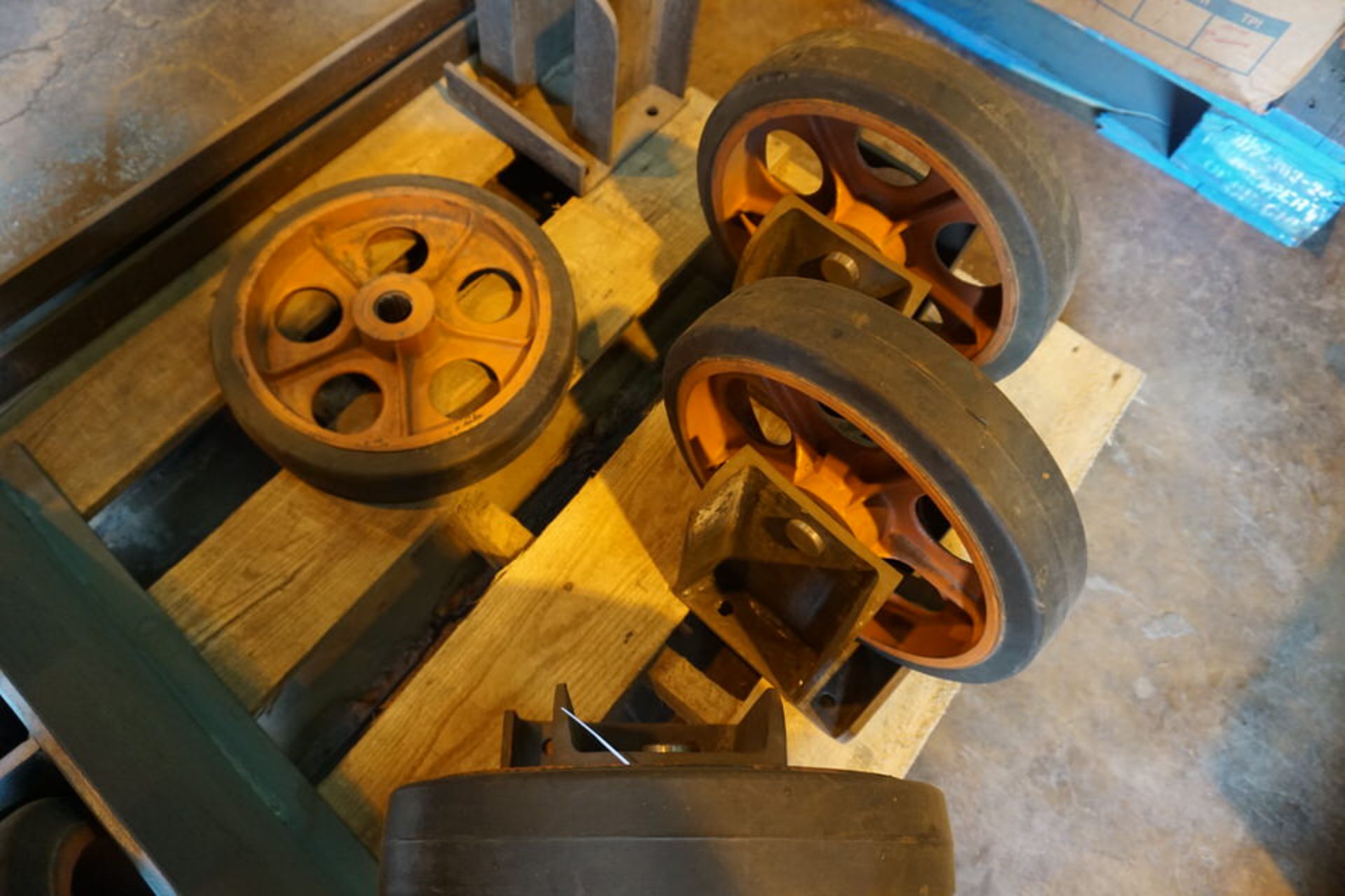 WHEELS FOR TANK TURNING ROLLS, 12" DIA - Image 2 of 3