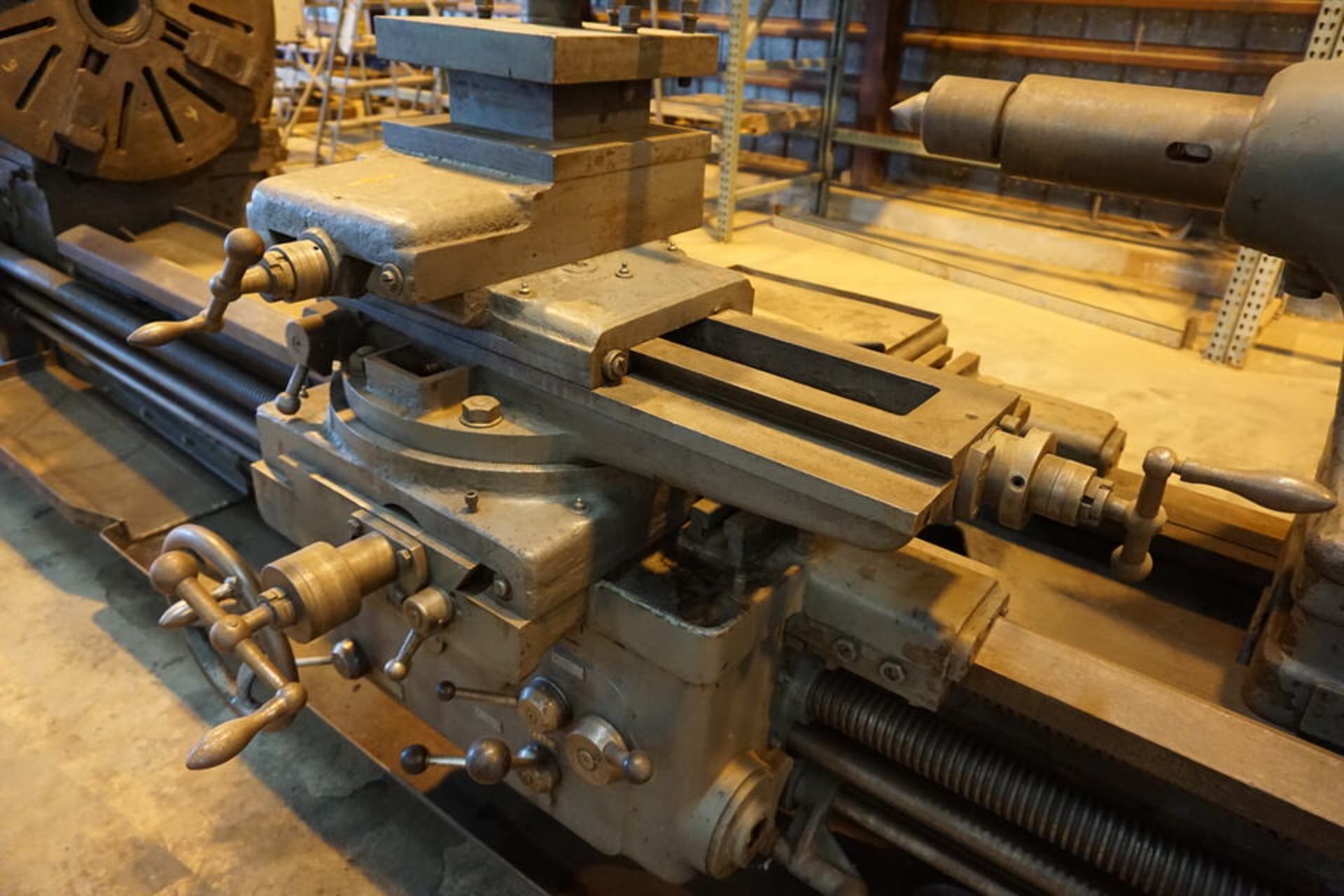 WOHLENBERG HANOVER ENGINE LATHE, MDL: 1731, 36" SWING X 96" CENTERS, 36" 4 JAW CHUCK, 4 WAY - Image 10 of 14