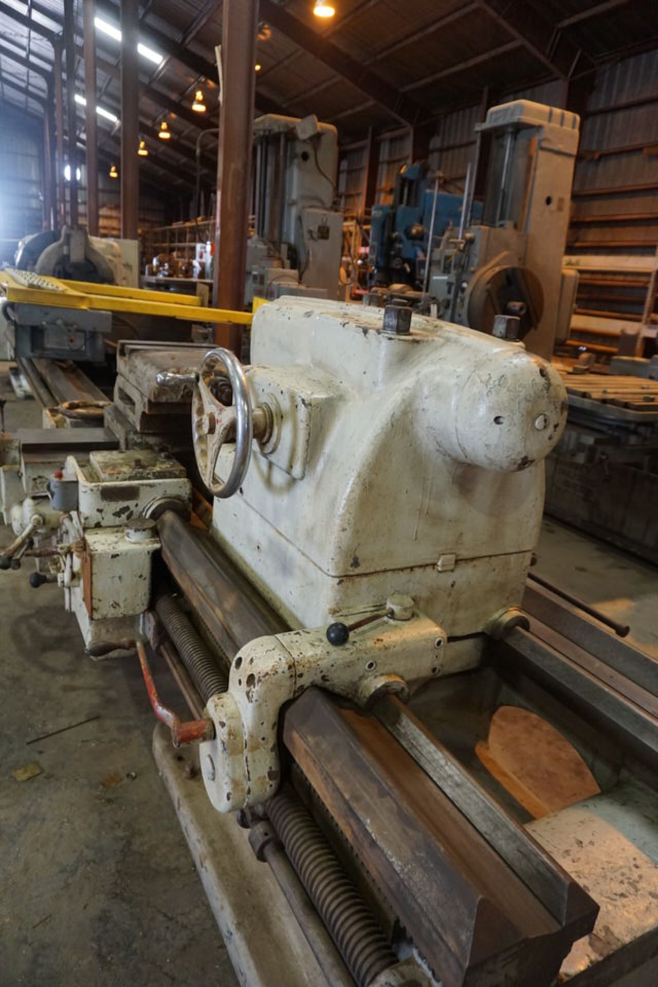 AMERICAN PACEMAKER ENGINE LATHE, 22" SWING X 204' CENTERS, 36" 4 JAW CHUCK, STEADY REST, TAPER - Image 10 of 12