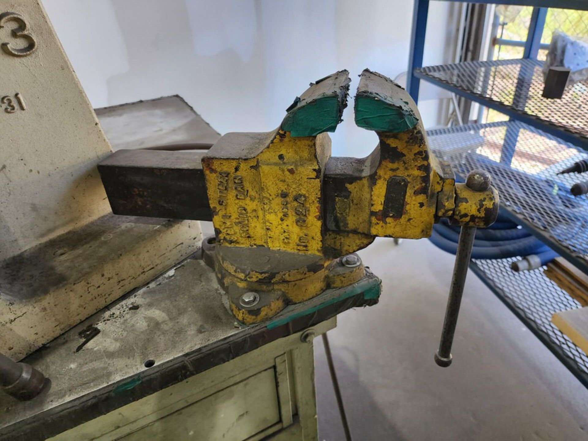 Work Table W/ Greenerd 3-ton Arbor Press; W/ 4" Vise - Image 6 of 8