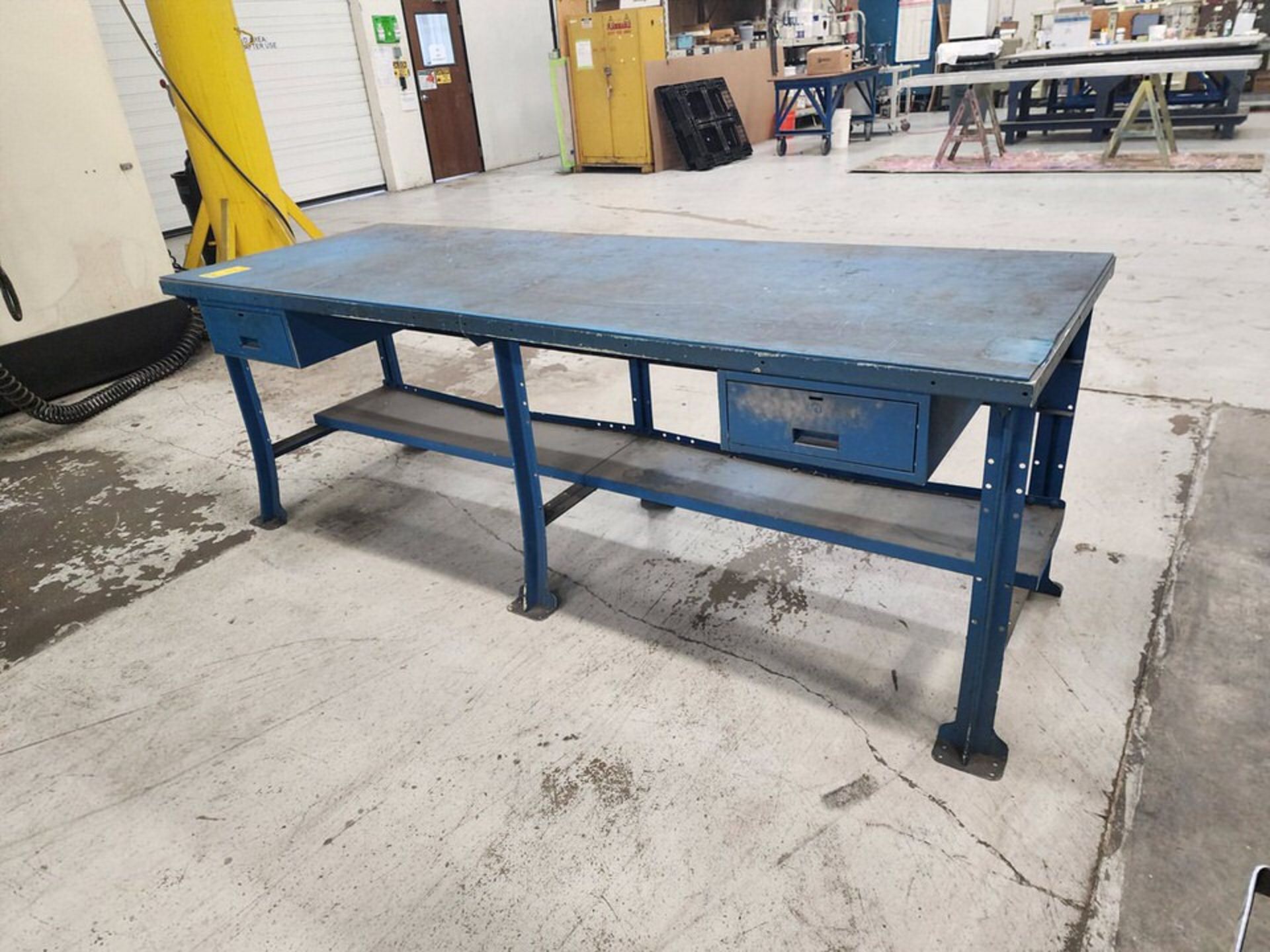 (2) Work Tables (1) W/ 4" Vise; 96" x 34" x 34"H - Image 2 of 6