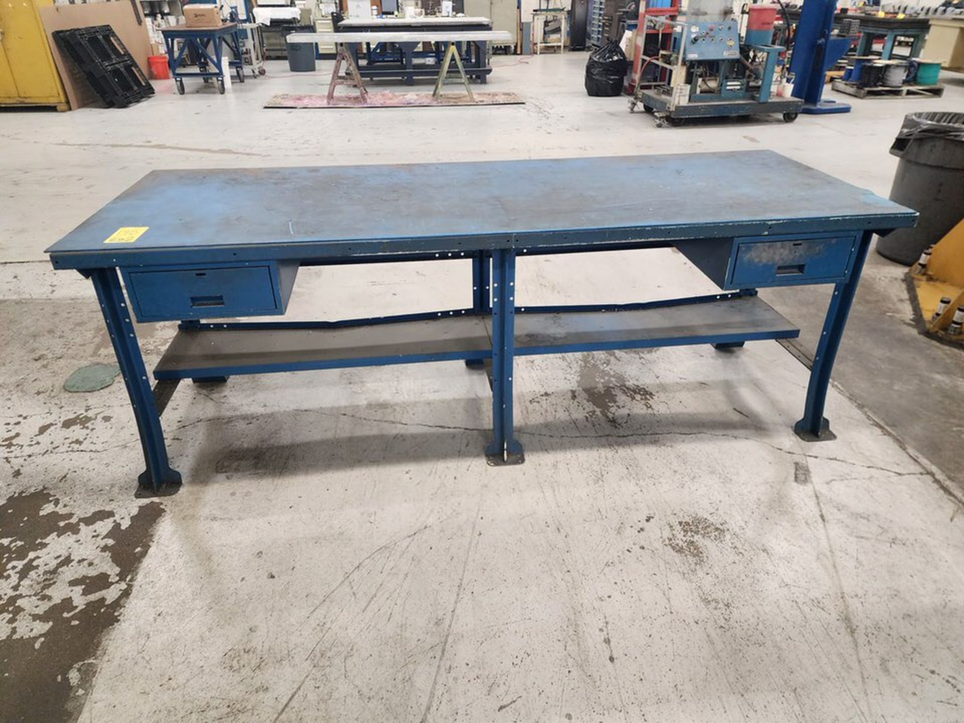 (2) Work Tables (1) W/ 4" Vise; 96" x 34" x 34"H