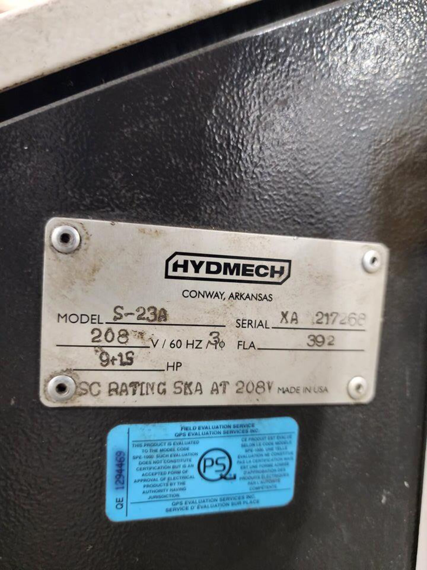 Hyd-Mech S-23A Automatic Scissor Bandsaw 208V, 3PH, 9+15HP, 39.2FLA; W/ Controller, Model: ACSD1, - Image 29 of 30