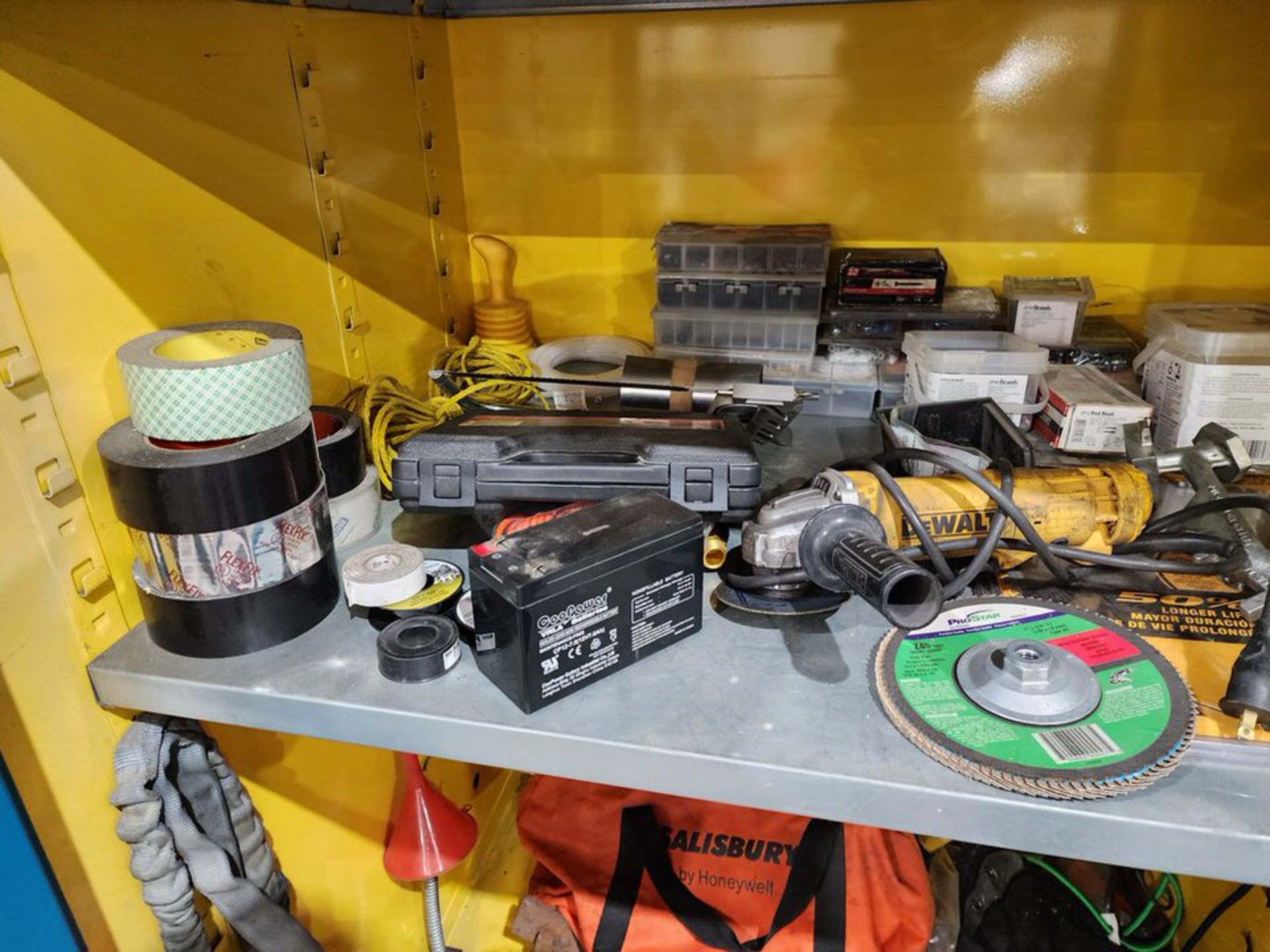 Material Cabinet To Include But Not Limited To: 4-1/2" Angle Grinder; Fllor Jack; Lifting Equipment; - Image 5 of 25