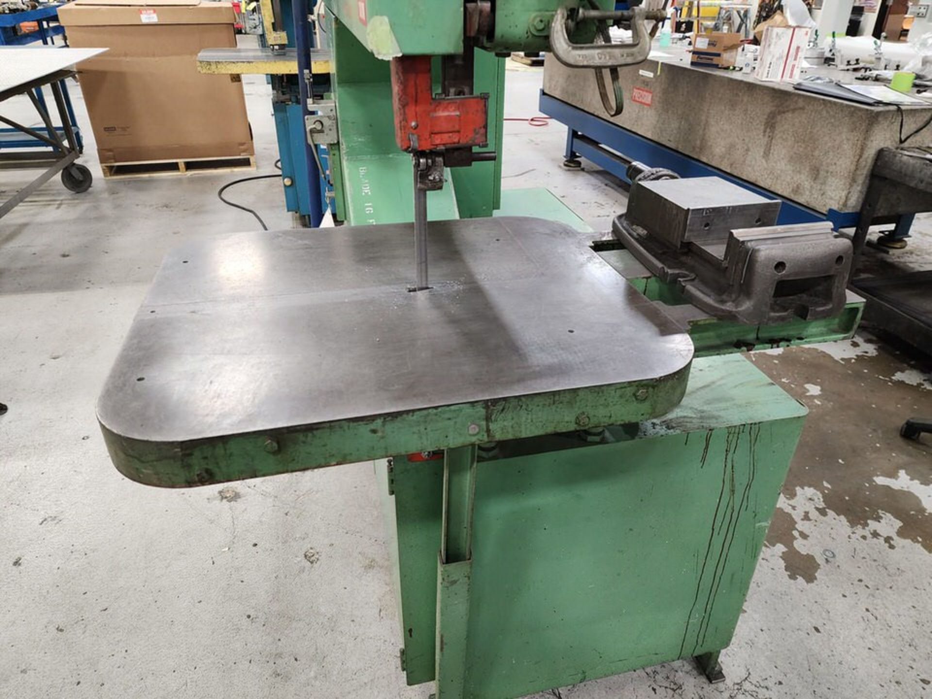 Grob 4V-36 Vertical Bandsaw 36" Throat; 3HP, 50/60HZ, 3PH, 24" Table; W/ 6" Vise - Image 13 of 17