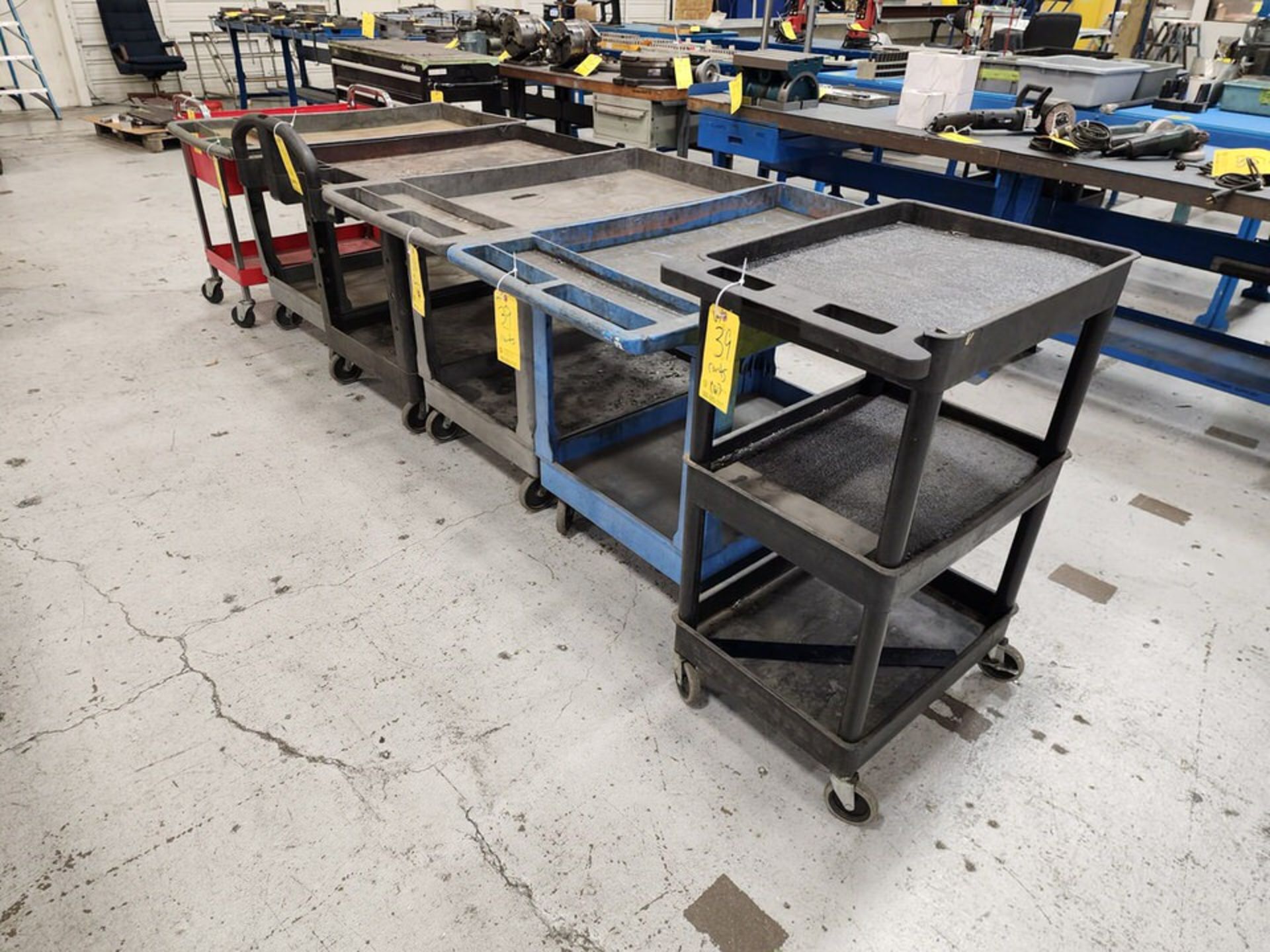 (6) Assorted Rolling Material Carts