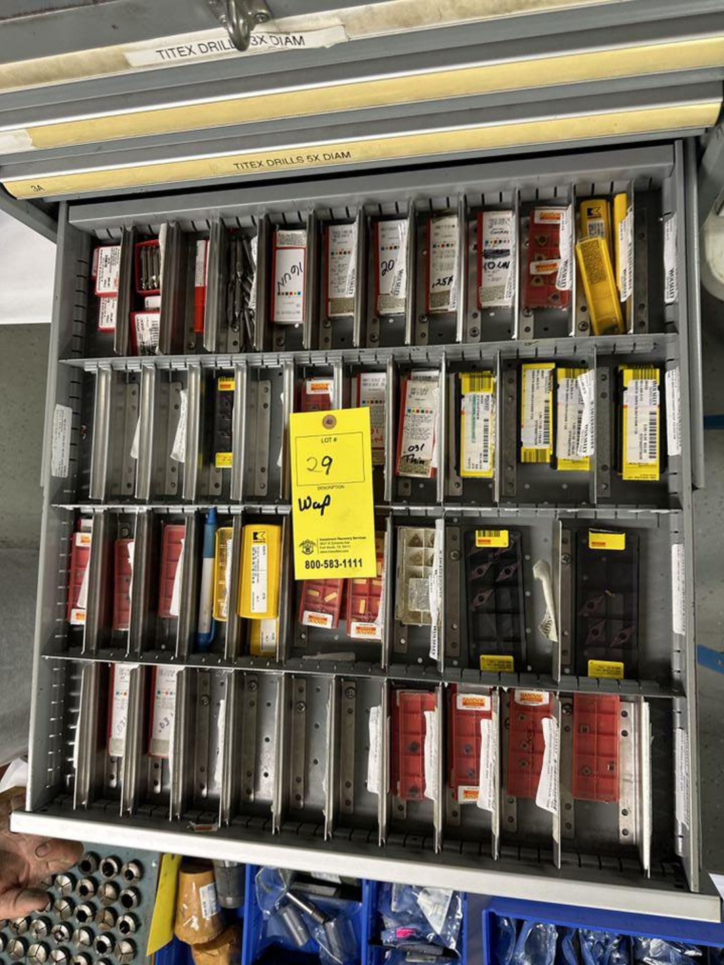 15 Drawer Lista Tool Cabinet w/ Cont: Assort Tooling - Image 13 of 16