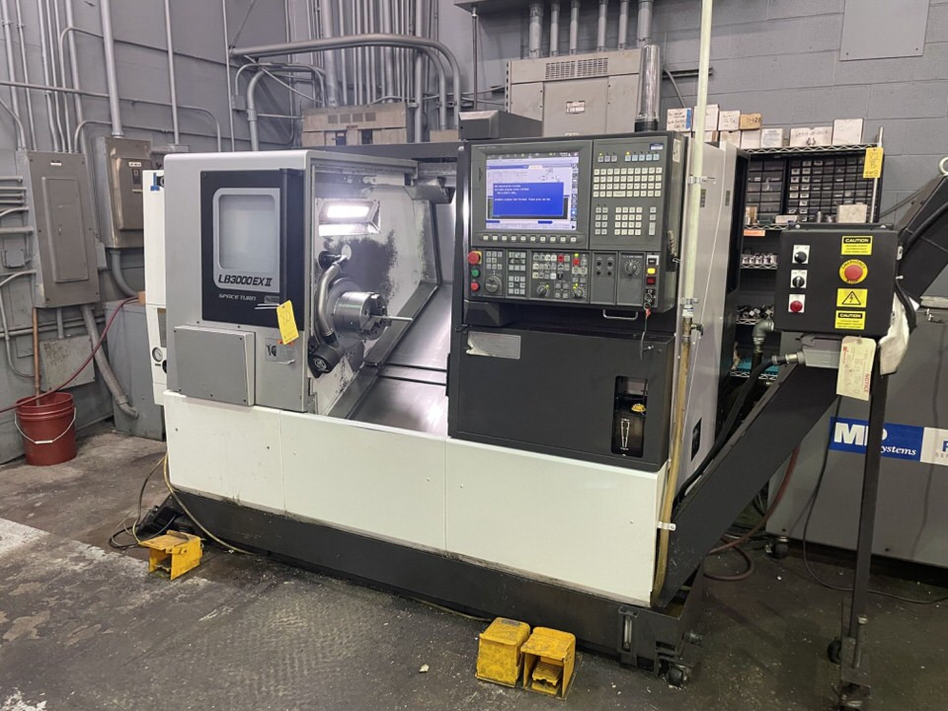 2017 Okuma LB3000EXII Horizontal Lathe 3-Axis; 220/480V, 3PH, 60HZ, 38kva, FLA: 99.8/45.8A; W/ Okuma