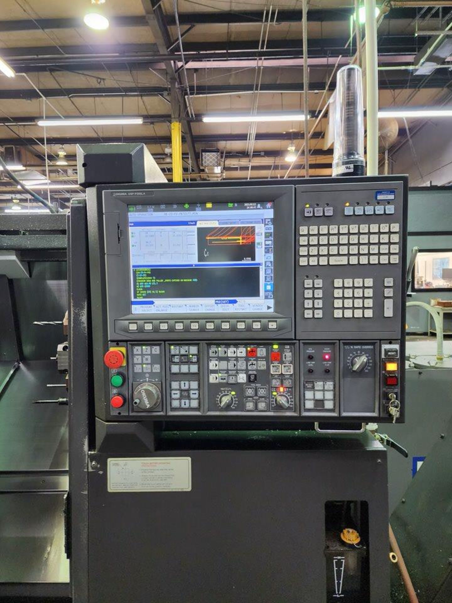 2016 Okuma LB3000 EX II 3 Axis Horizontal CNC Lathe w/ 2017 Rebel 80 Edge Tech Bar Feed - Image 8 of 33