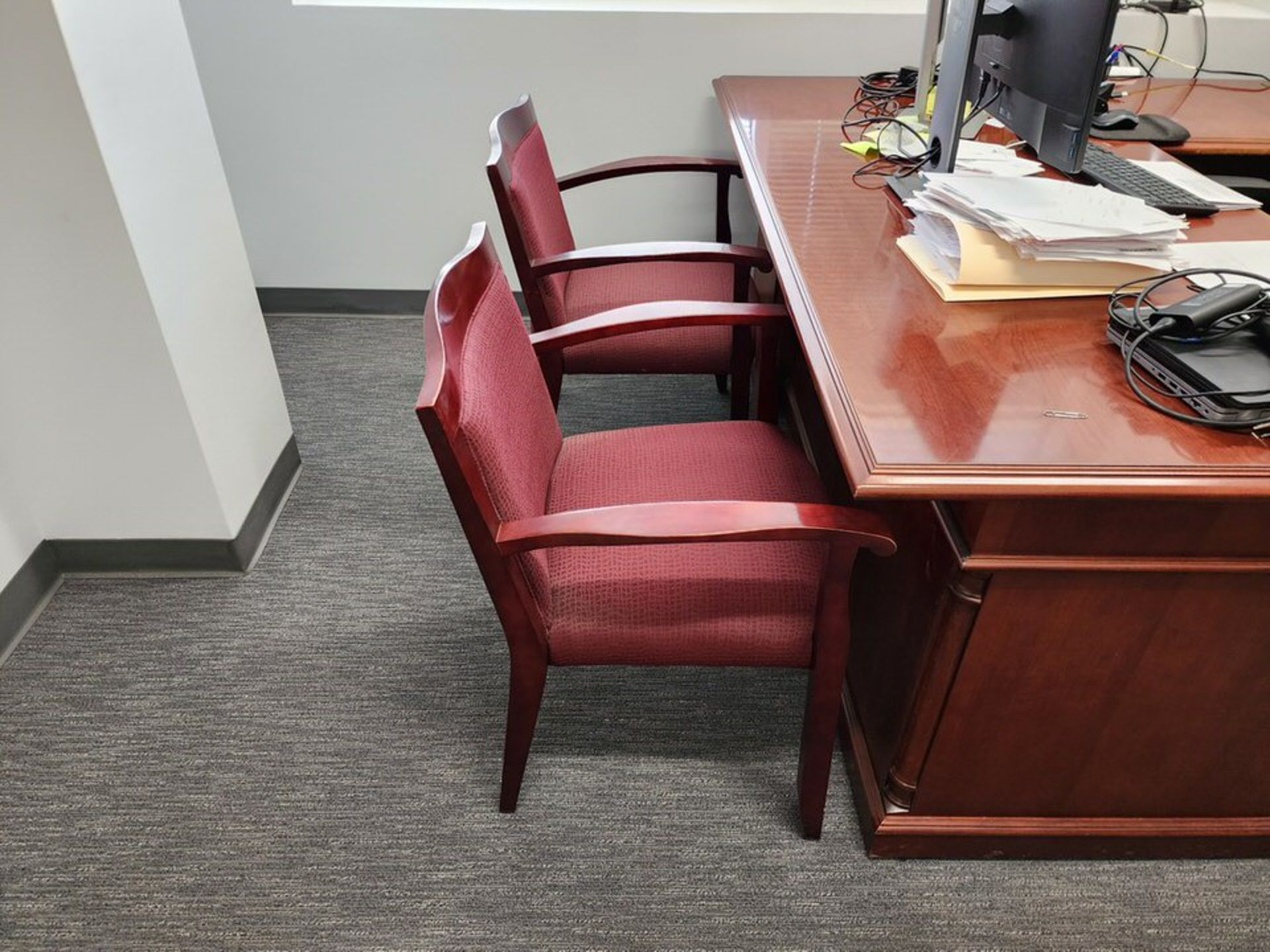 Office Furniture To Include But Not Limited To: Desk, Monitors, Keyboard & Mouse, etc. - Image 10 of 11