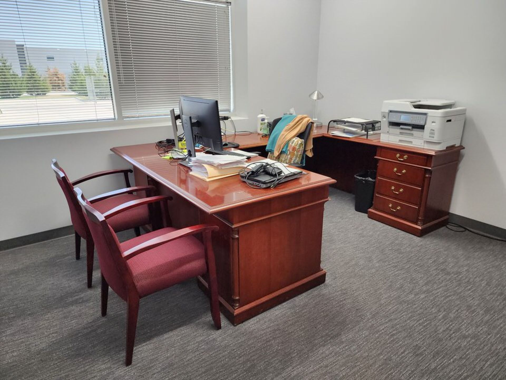 Office Furniture To Include But Not Limited To: Desk, Monitors, Keyboard & Mouse, etc. - Image 2 of 11