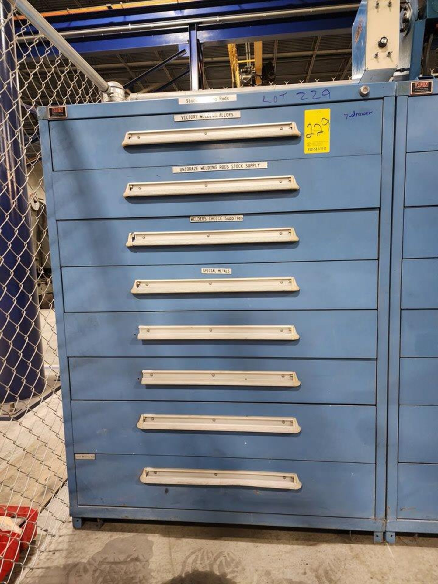 7-Drawer Modular Cabinet W/ Contents Assorted Welding Contents