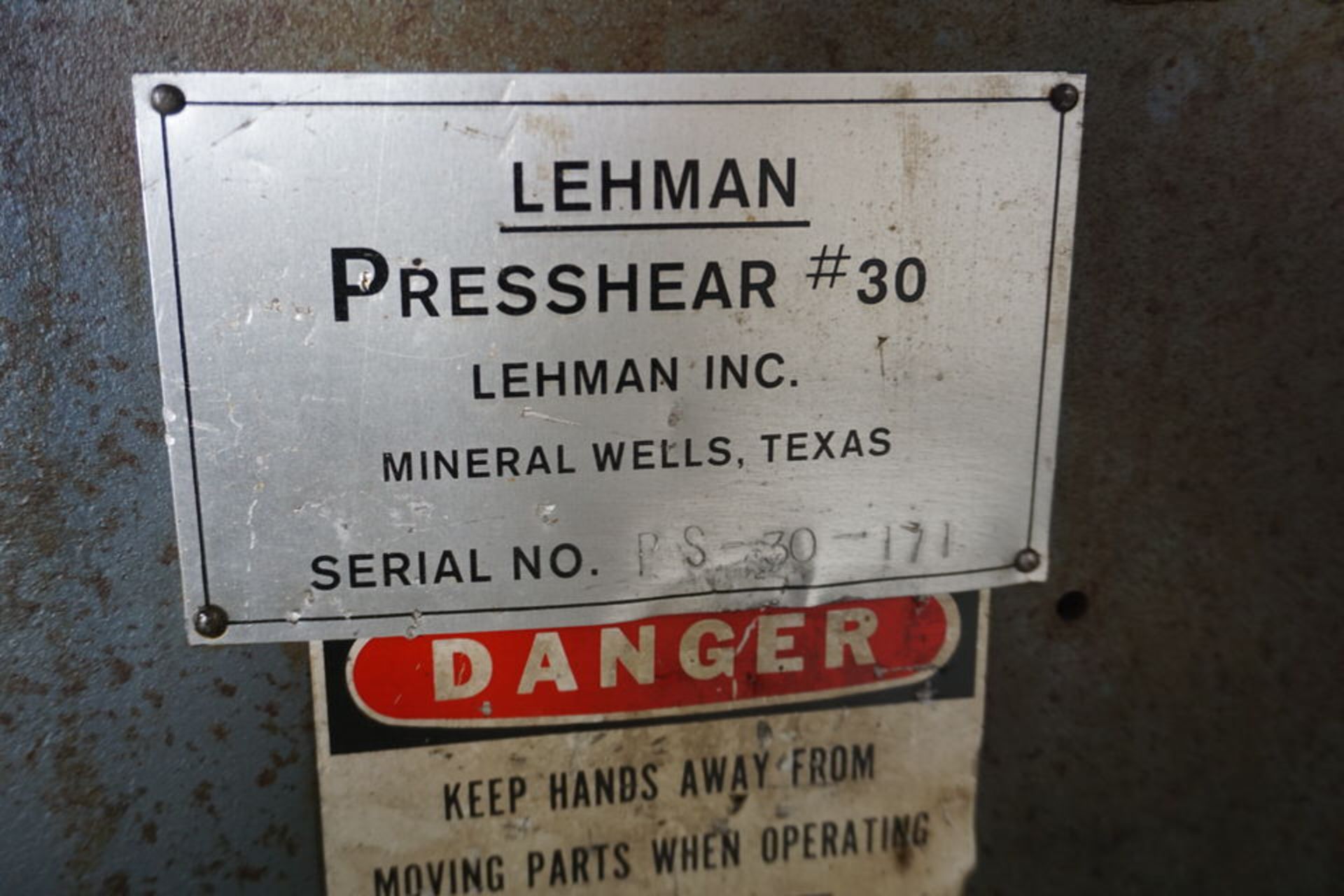 Lemah #30 Press/ Shear (LOCATION: Alvarado, TX) - Image 6 of 6