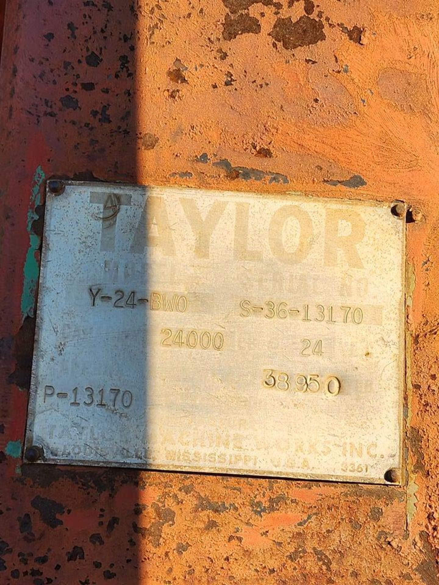 Taylor Y-24-BWO Diesel Forklift 2-Stage Mast, 20' Max Lift Ht., 24K Cap. 8' Forks; Hrs: 3310 - Image 21 of 21