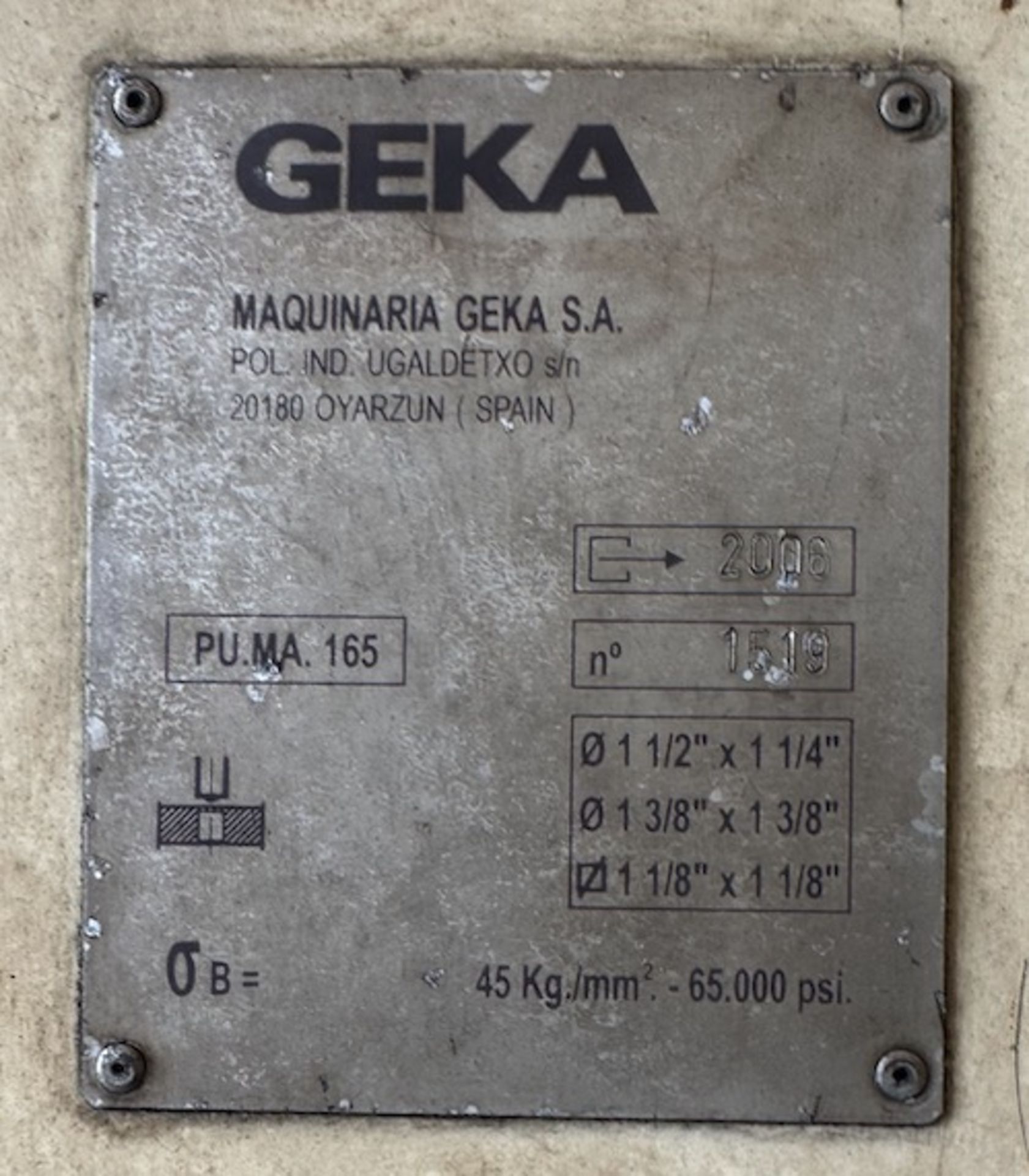 (2006) GEKA PUMA 165/E-500 165 TON HYDRAULIC SINGLE END CNC PUNCH - Image 4 of 4