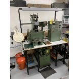 CHARMILLES D10 EDM MACHINE, 9" X 14" TABLE, 4" X 7" MAGNETIC CHUCK, MITUTOYO DRO, ASSORT TOOLING
