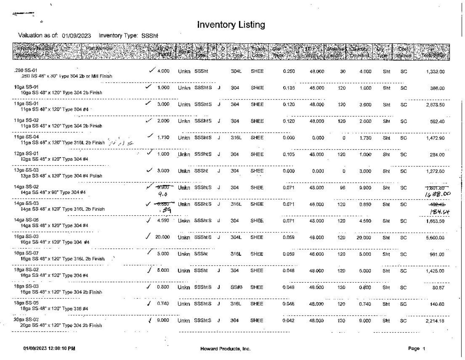 LOT Asst. Stainless Steel and Aluminum Sheet Stock on (5) - Image 9 of 11