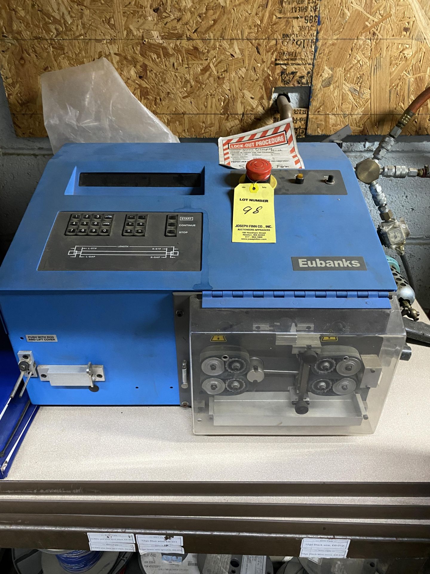 (1) Eubanks Wire Stripper, Model 4900-01N, Wire Cut to Length Machine, S/N 1110-607N