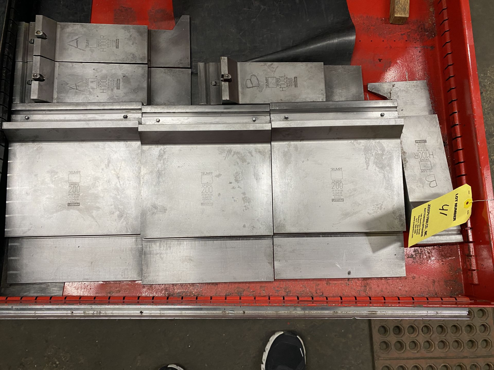 LOT Asst. Trumpf Brake Dies Consisting of: (2) H100L, (2) H100R, (3) 200