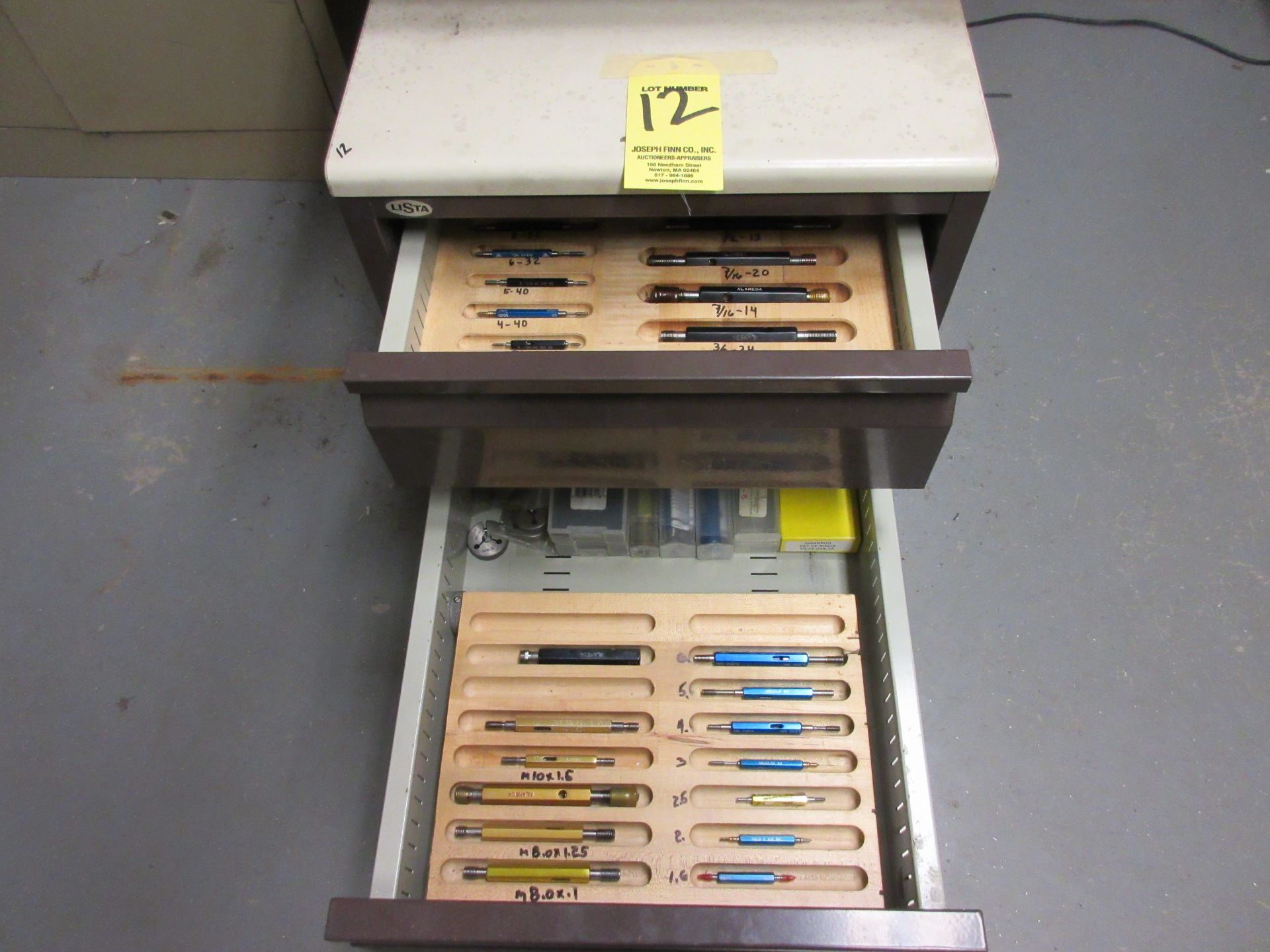 (1) Lista 4-Drawer Cabinet w/ Plug and Thread Gages - Image 2 of 4