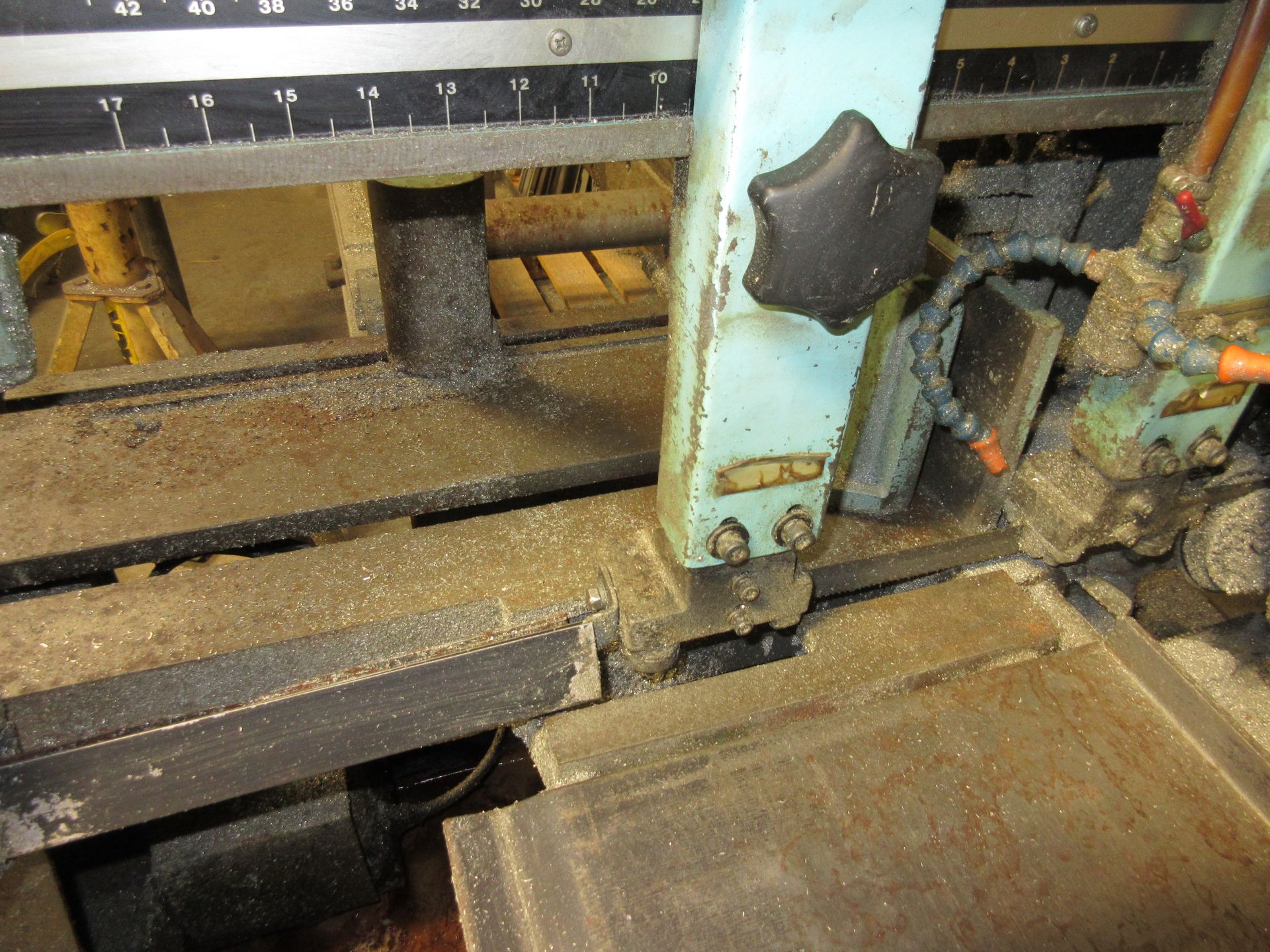 (1) Wilton 7040 Horizontal Band Saw, S/N 704016 w/ Outfeed Conveyor