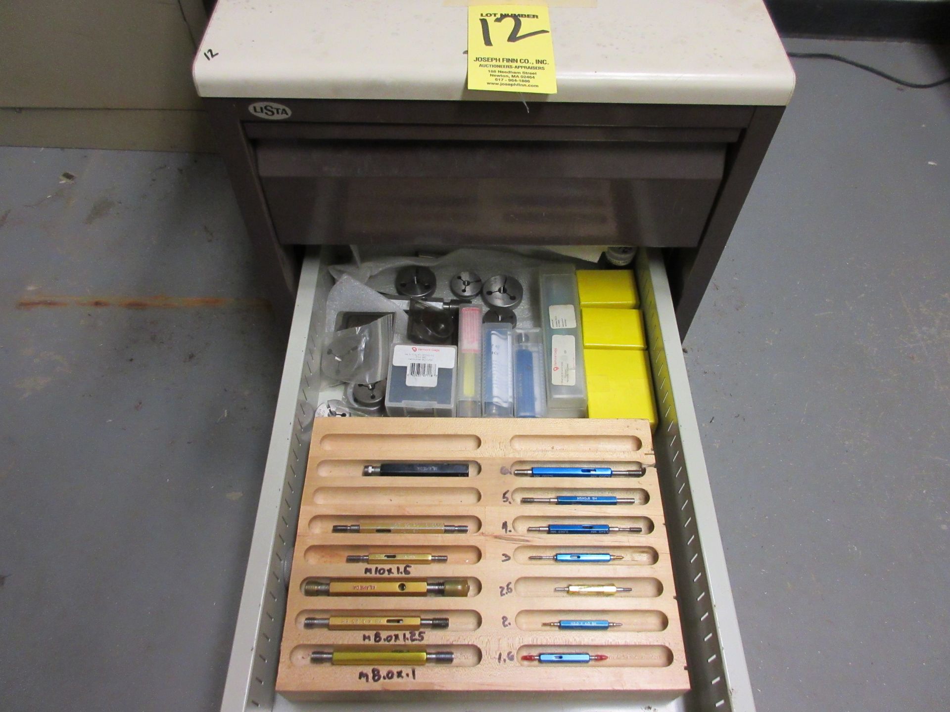 (1) Lista 4-Drawer Cabinet w/ Plug and Thread Gages - Image 4 of 4