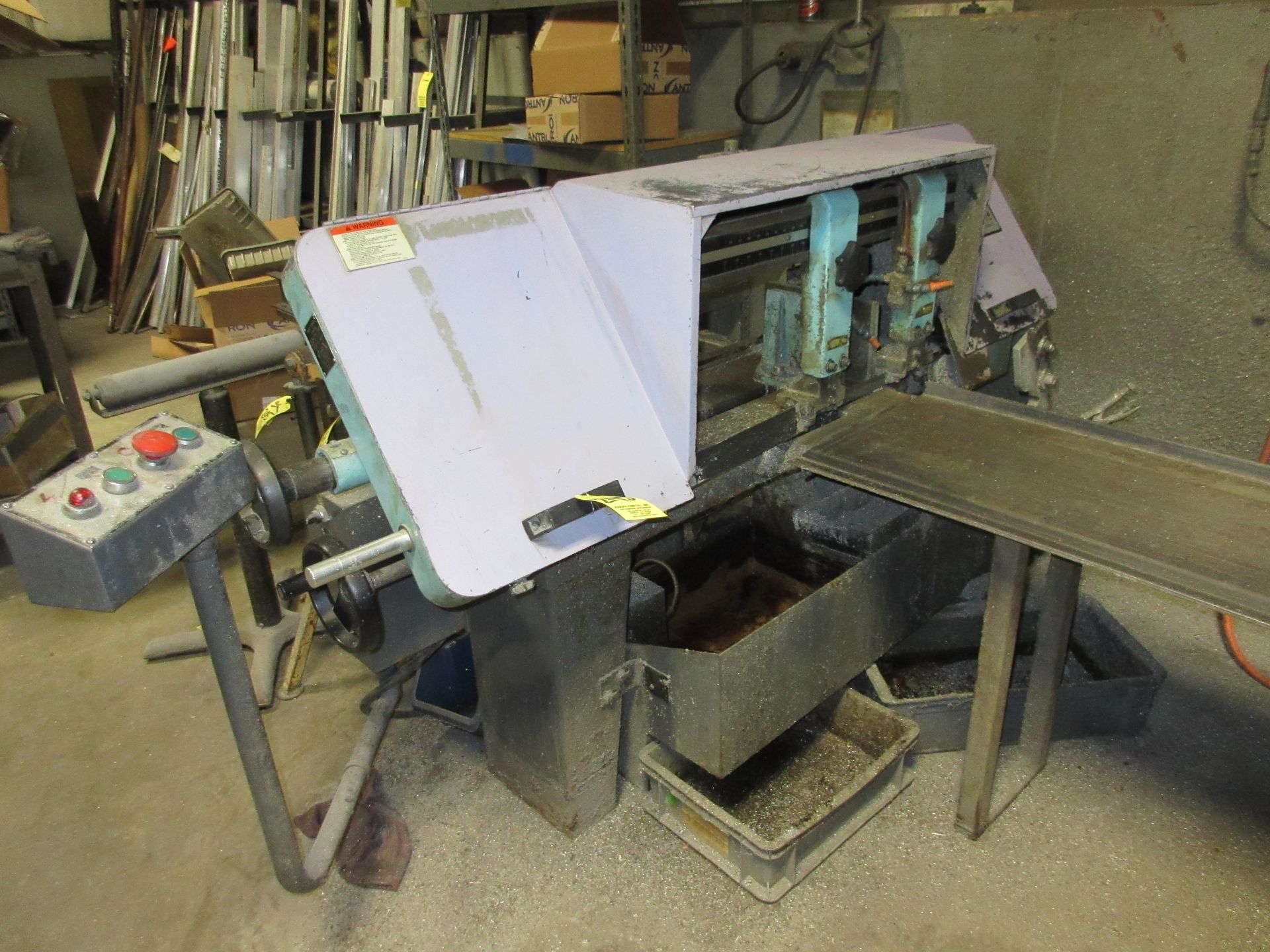 (1) Wilton 7040 Horizontal Band Saw, S/N 704016 w/ Outfeed Conveyor