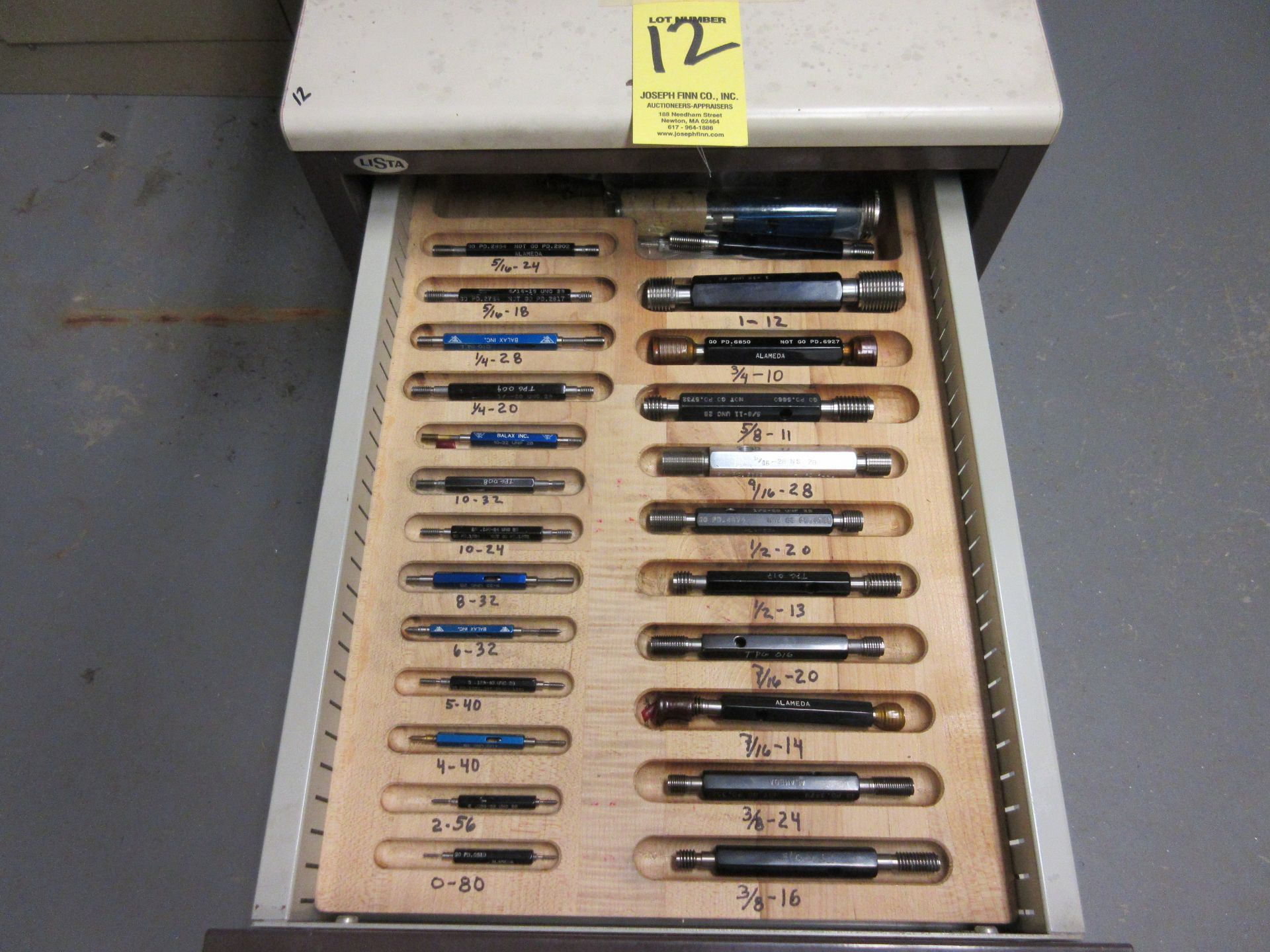 (1) Lista 4-Drawer Cabinet w/ Plug and Thread Gages - Image 3 of 4