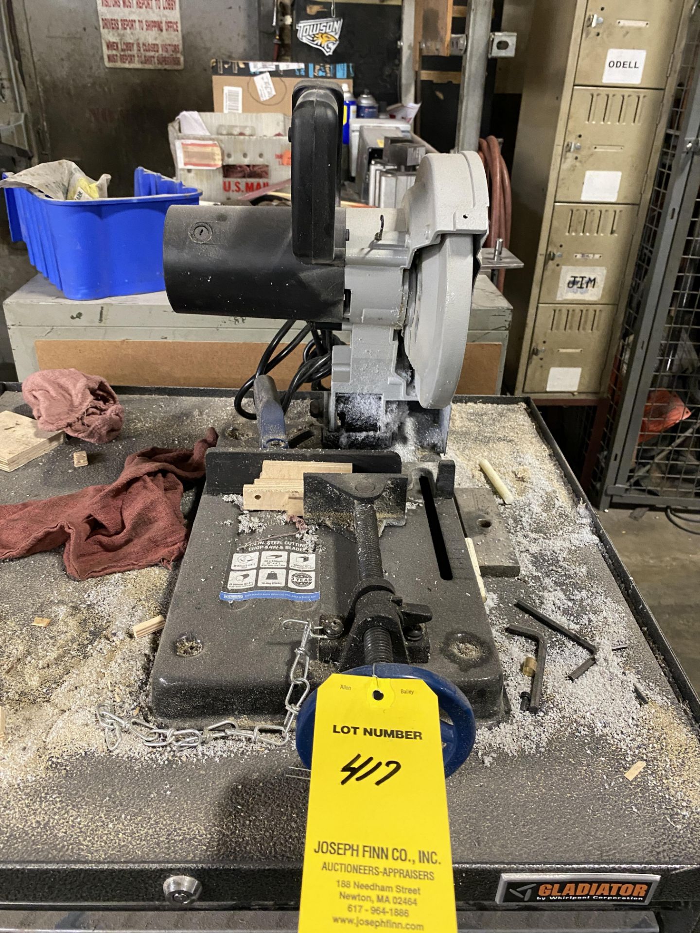 Cut Off Saw with Toolbox