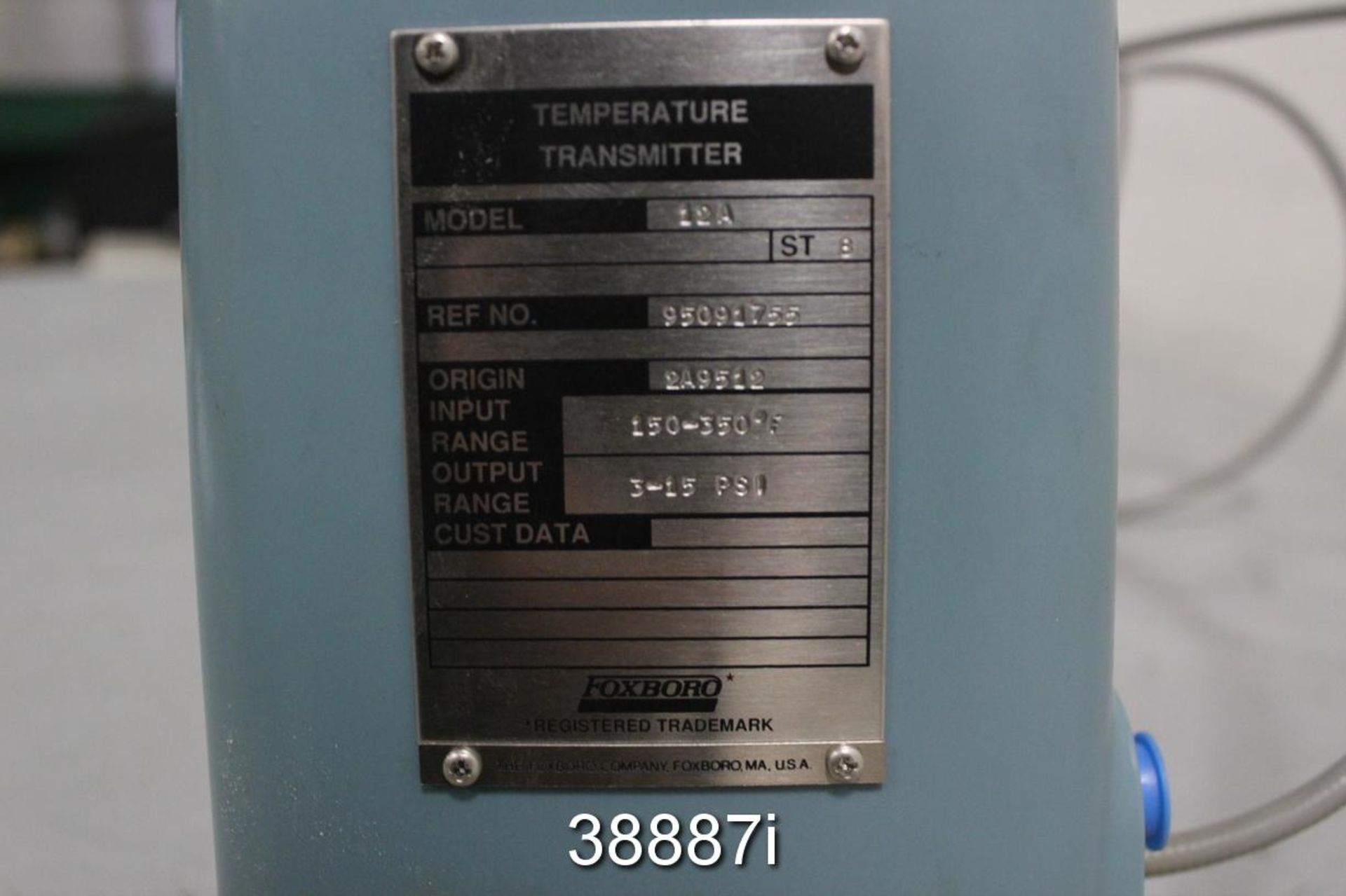 Foxboro 12A Temperature Transmitter, Model 12a, Input Range 150-350 Fahrenheit, Output Range 3-15 - Image 9 of 10