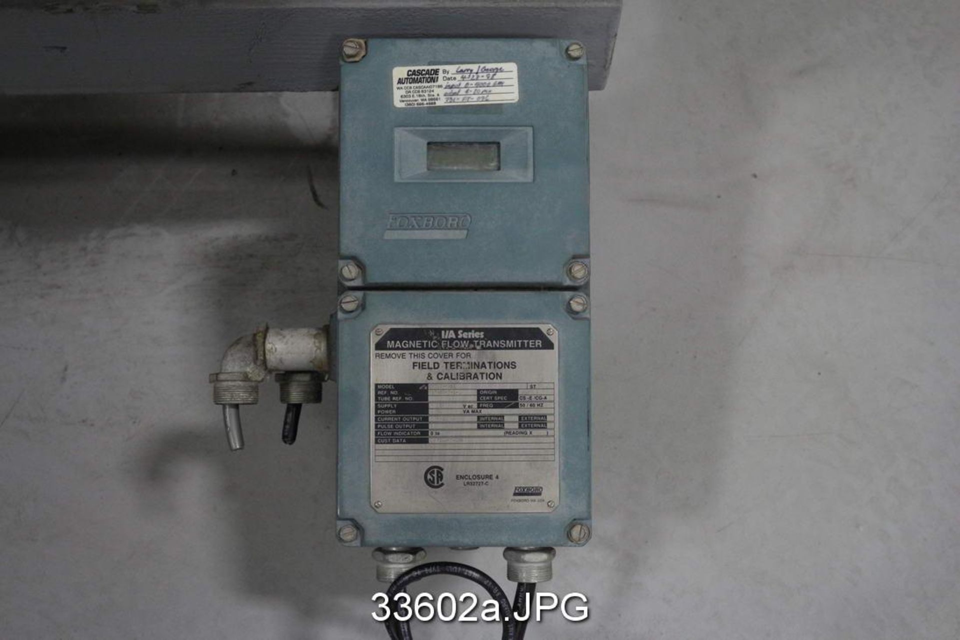 Foxboro IMT10-PA20 Magnetic Flow Transmitter, I/a Series 33602 ***Rig Load Fee - $25