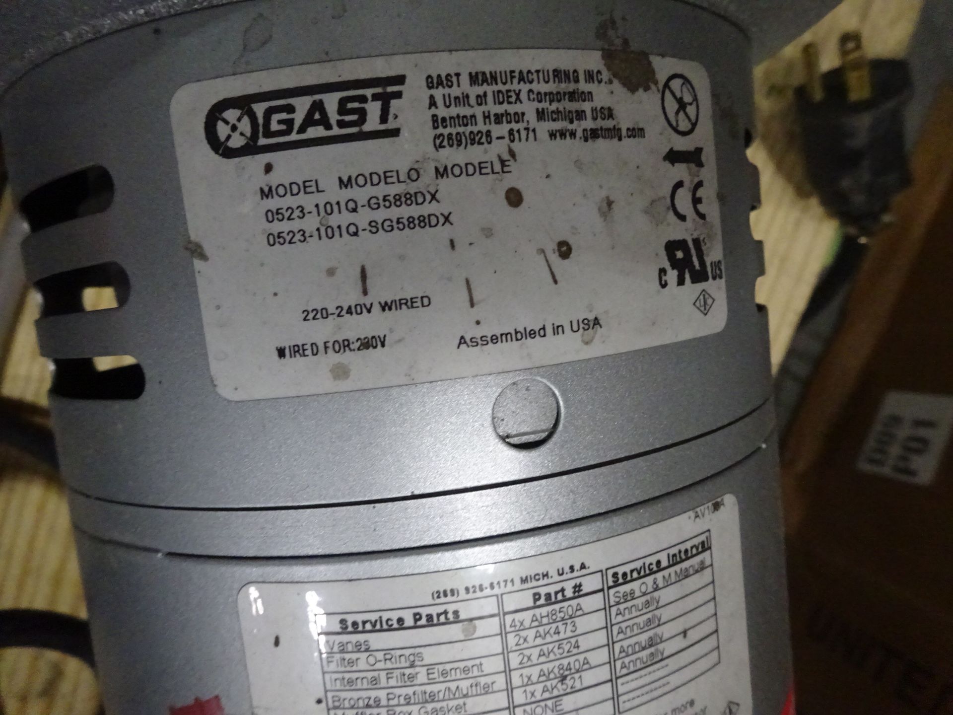 (3) Gast Vacuum Pumps - Image 4 of 4