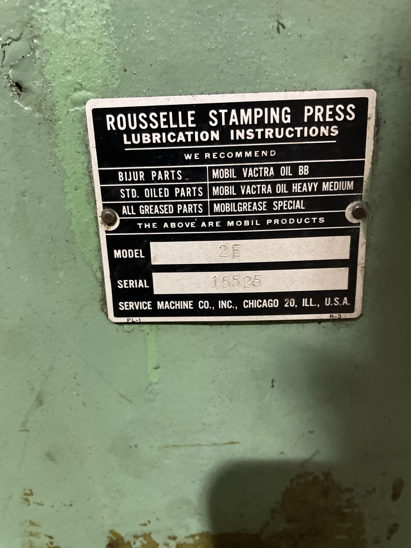 (1) Rousselle 2E Punch, S/N 15525 (RIG LOAD FEE $600.00) - Image 3 of 3