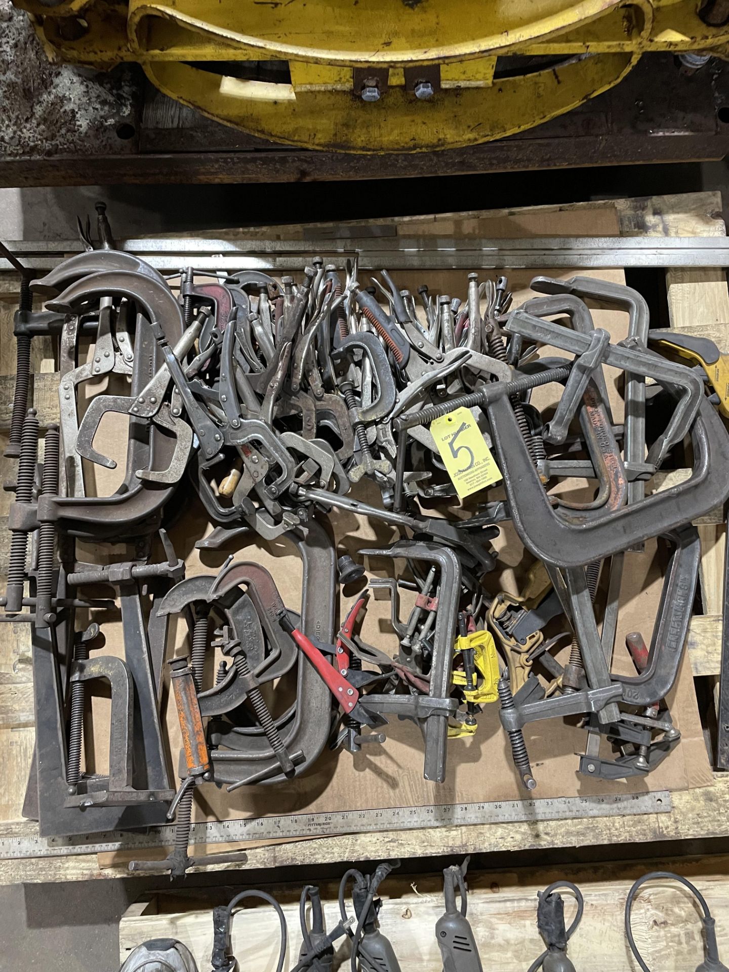 LOT Asst. Large and Small Clamps on Pallet