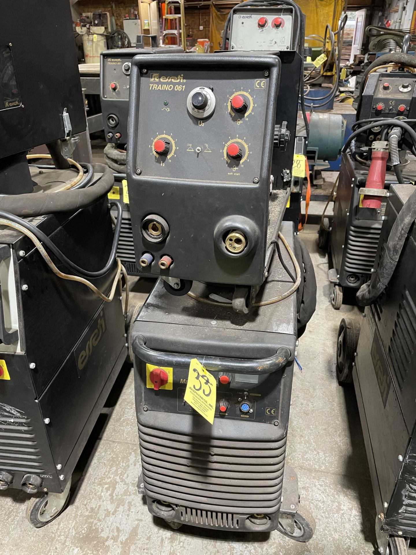 (1) Esseti Macro 501C Welder w/ Esseti Traino 061 Wire Feed, Port.