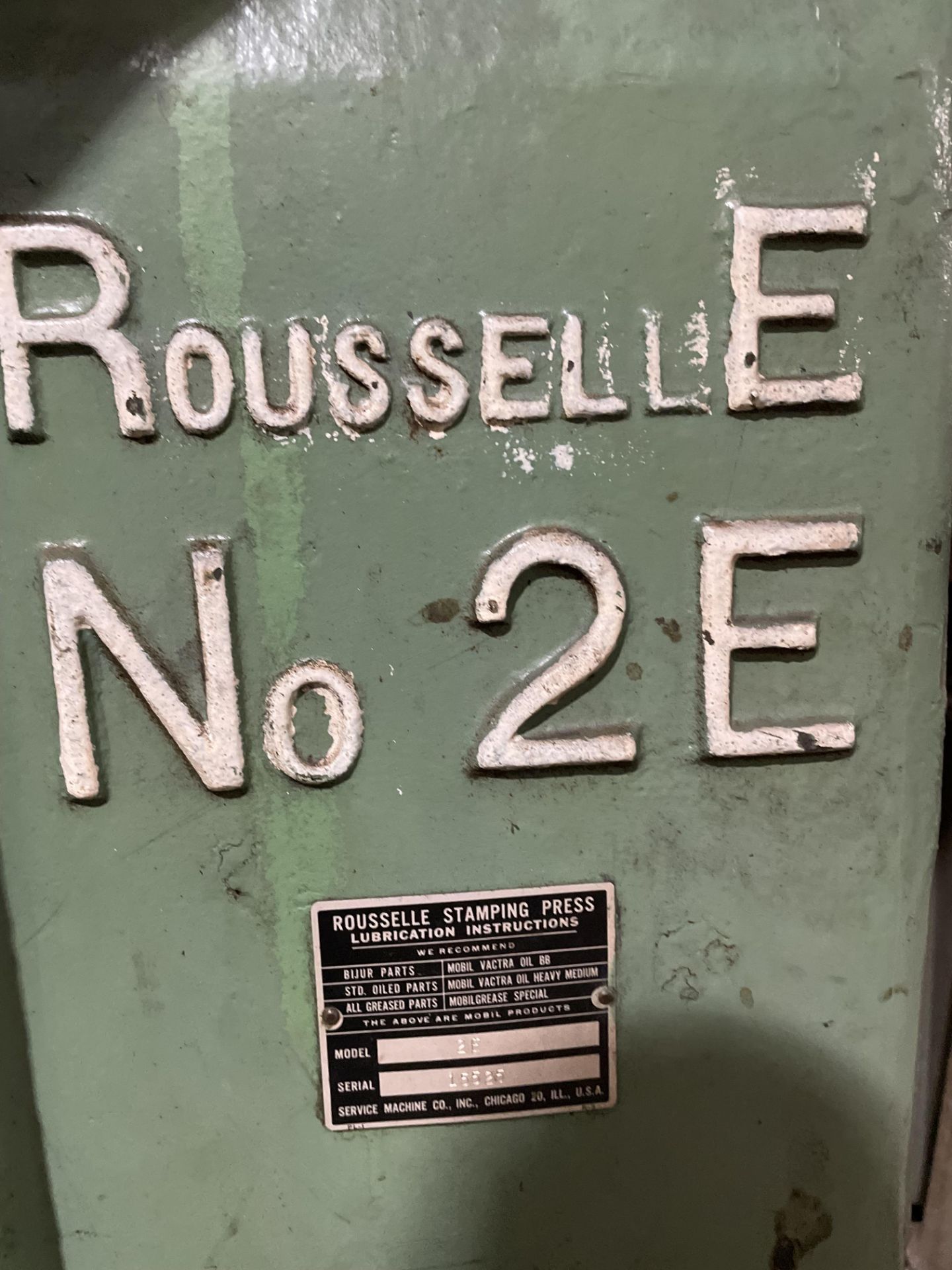 (1) Rousselle 2E Punch, S/N 15525 (RIG LOAD FEE $600.00) - Image 2 of 3