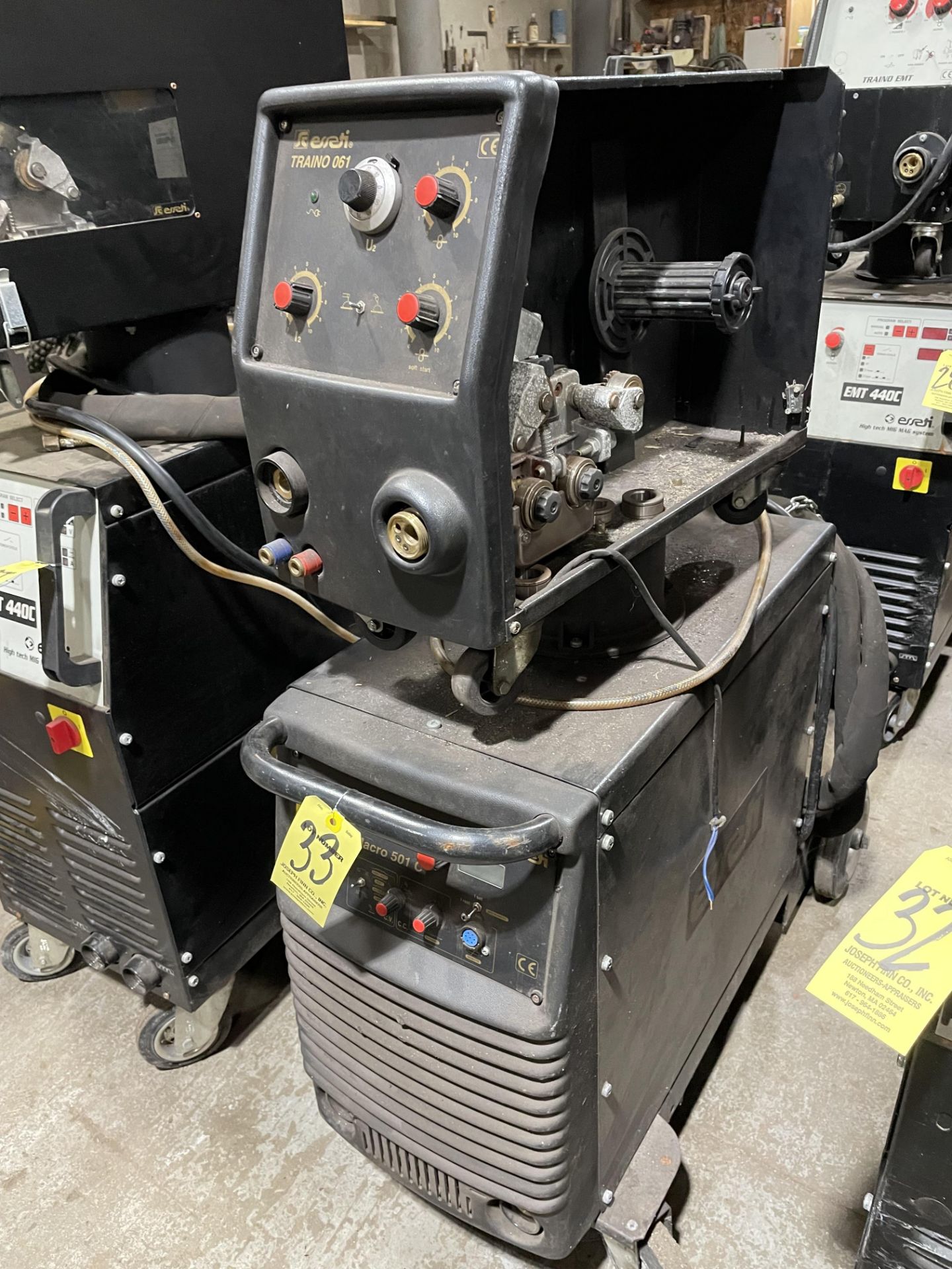 (1) Esseti Macro 501C Welder w/ Esseti Traino 061 Wire Feed, Port. - Image 4 of 5