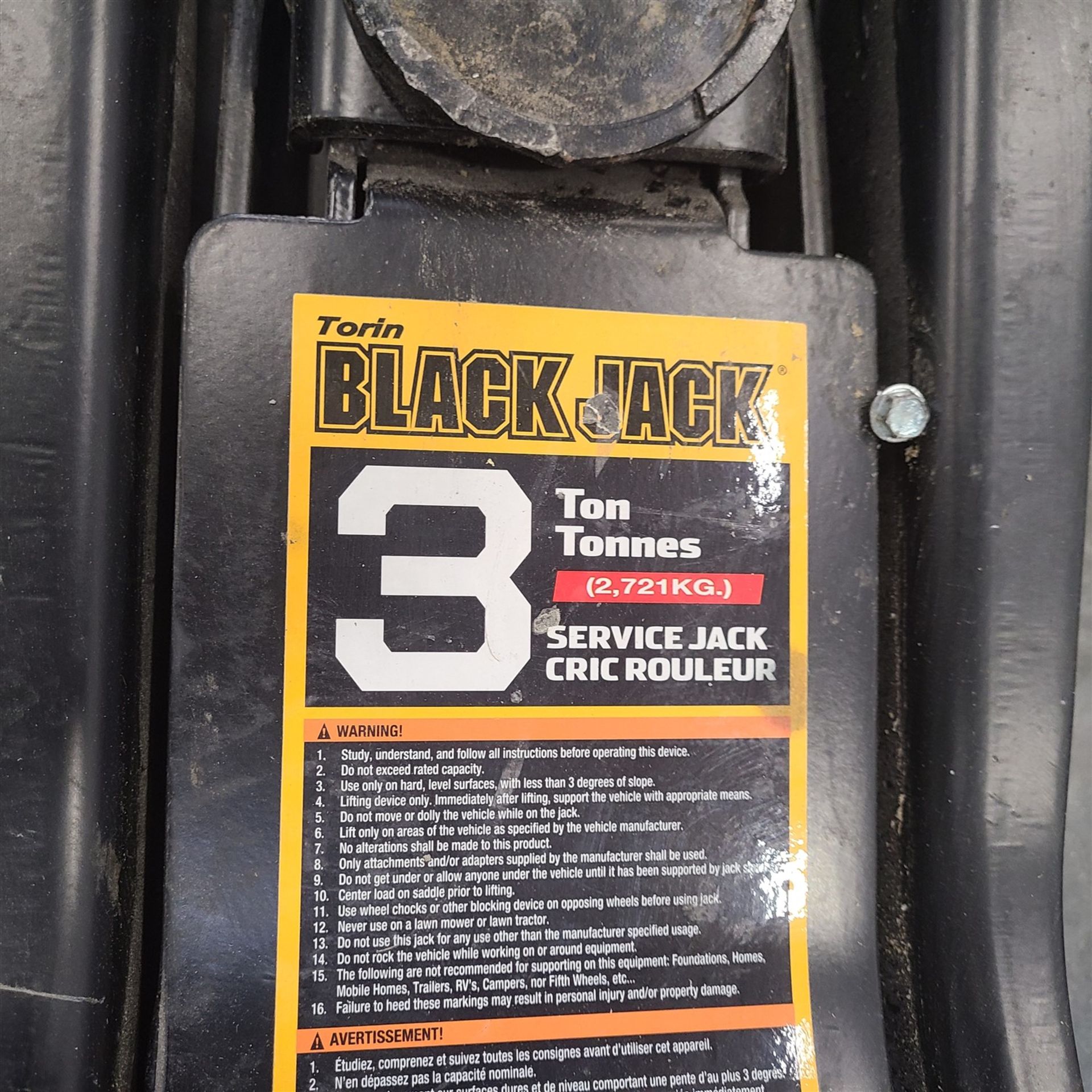 TORIN BLACK JACK 3 TON FLOOR JACK - Image 2 of 2
