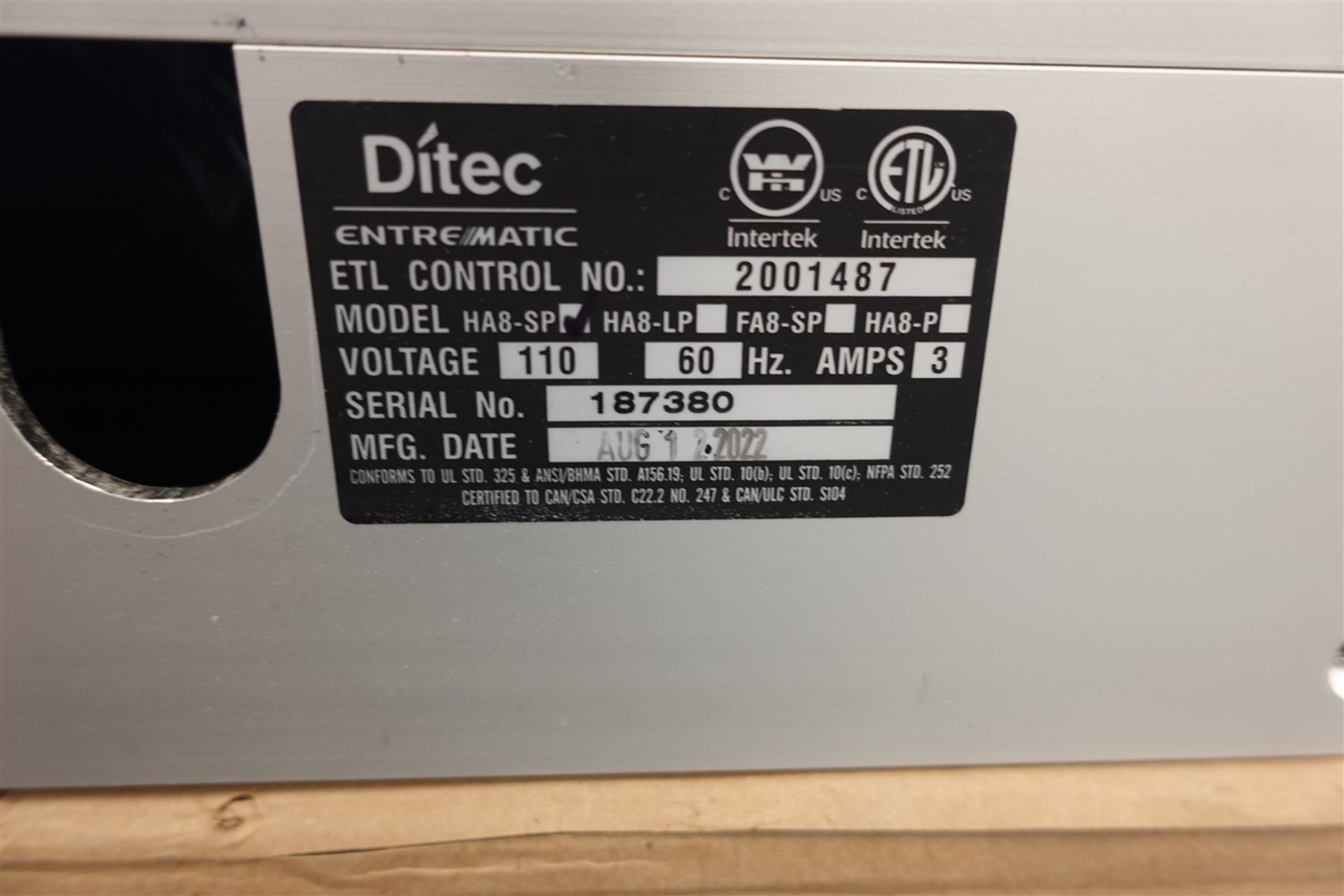 DITEC 39 IN. LH PUSH AUTOMATIC DOOR OPERATOR ($910.00 COST) - Image 4 of 4