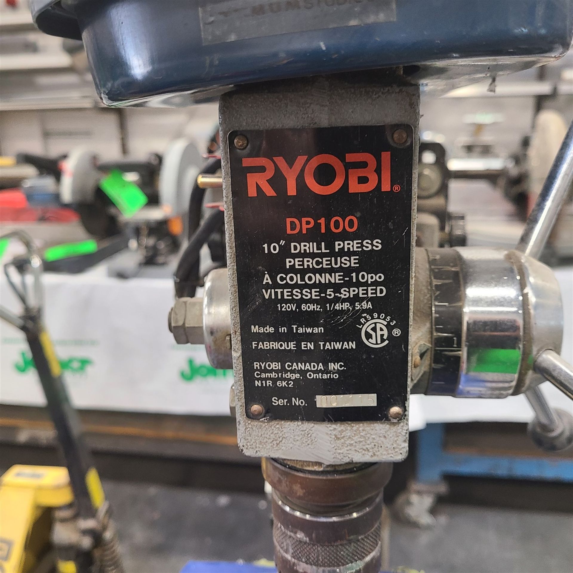 RYOBI DP100 10 IN. DRILL PRESS - Image 2 of 2