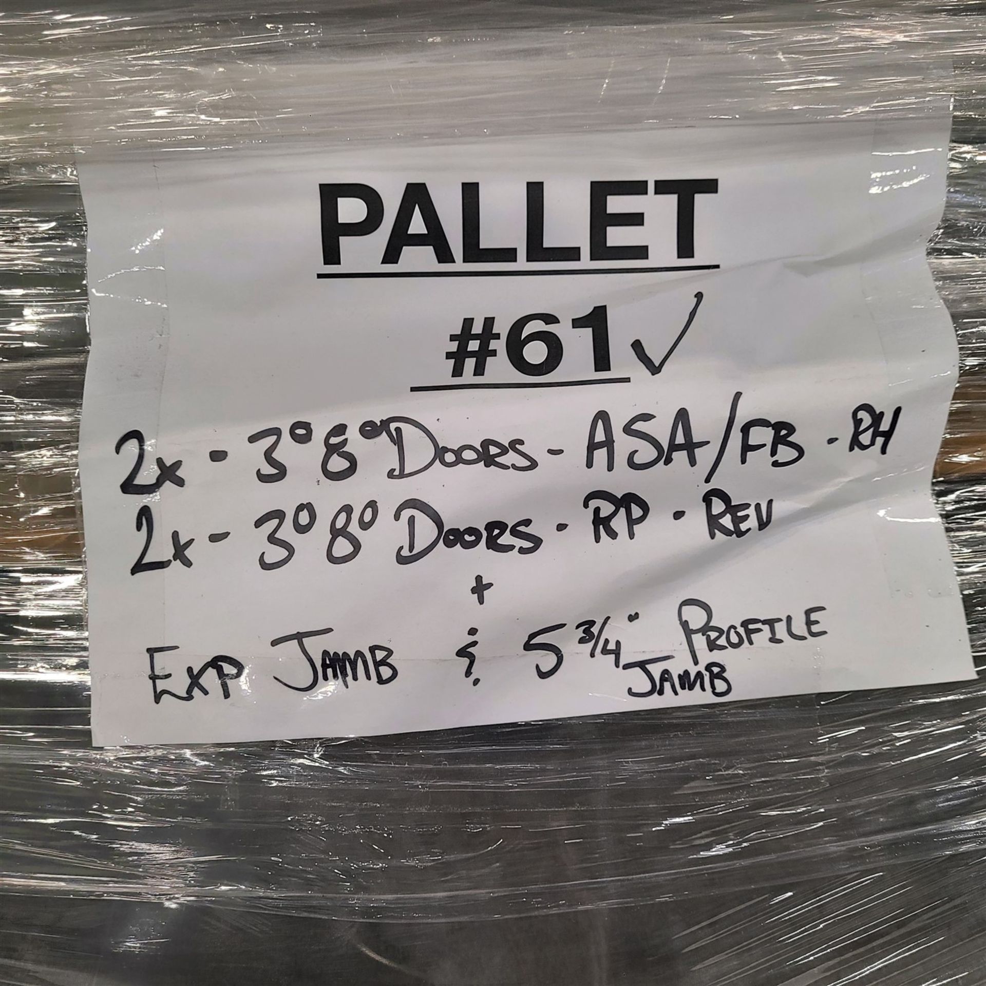 PALLET OF JAMB MATERIAL (SEE PHOTO FOR APPROX. CONTENTS) - Image 2 of 2