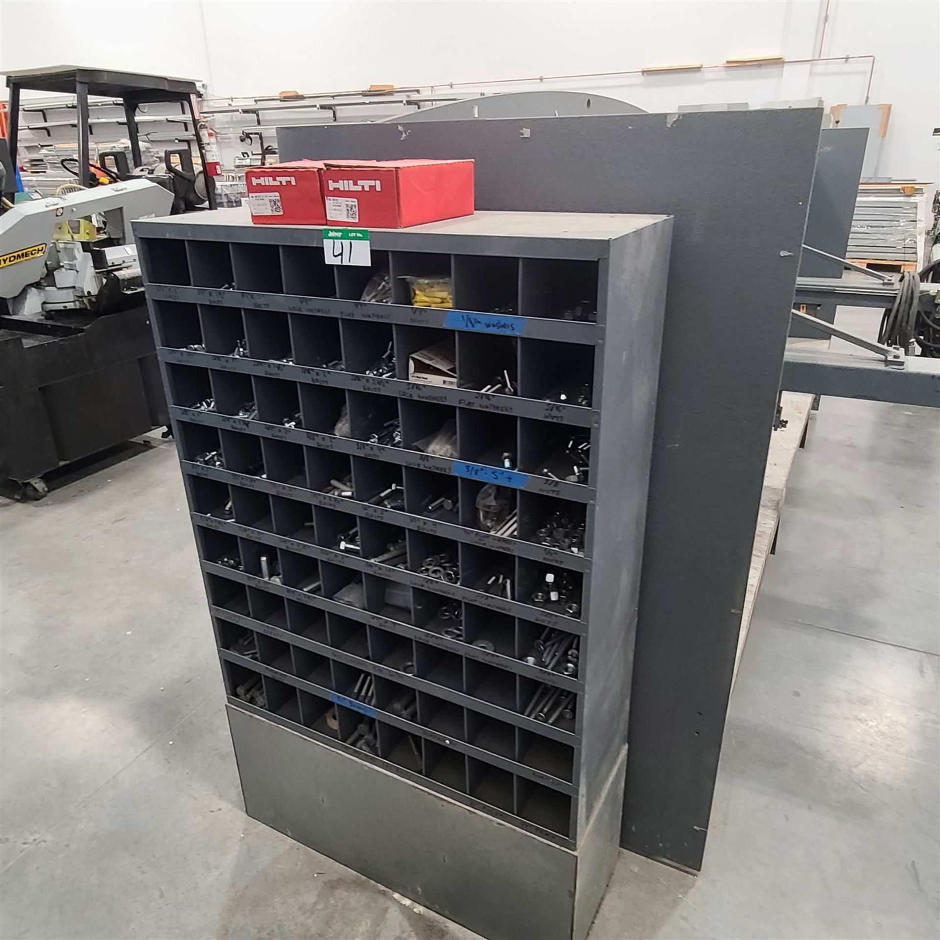 GREY NUT AND BOLT BIN CABINET