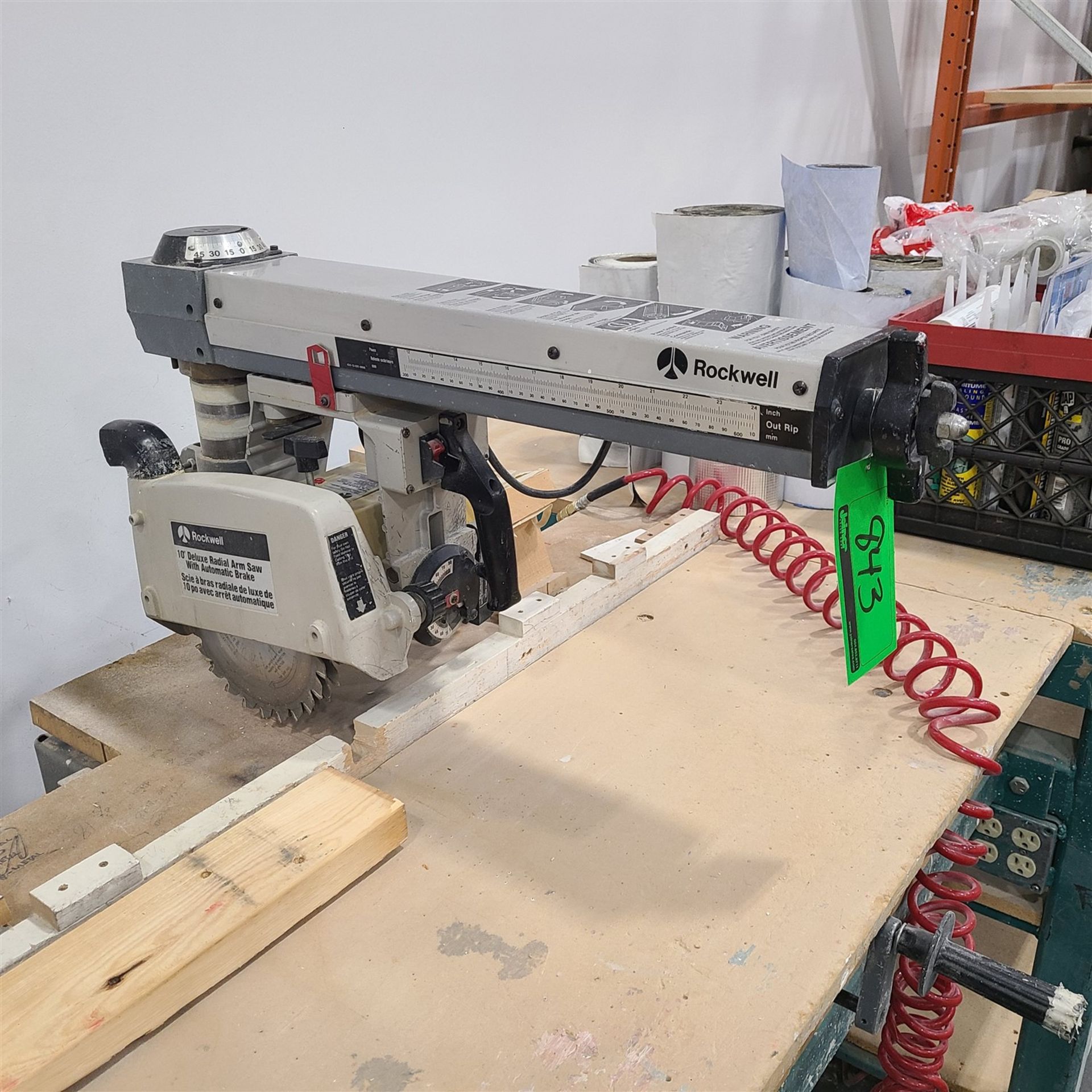 ROCKWELL 10 IN. RADIAL ARM SAW, 110V/1