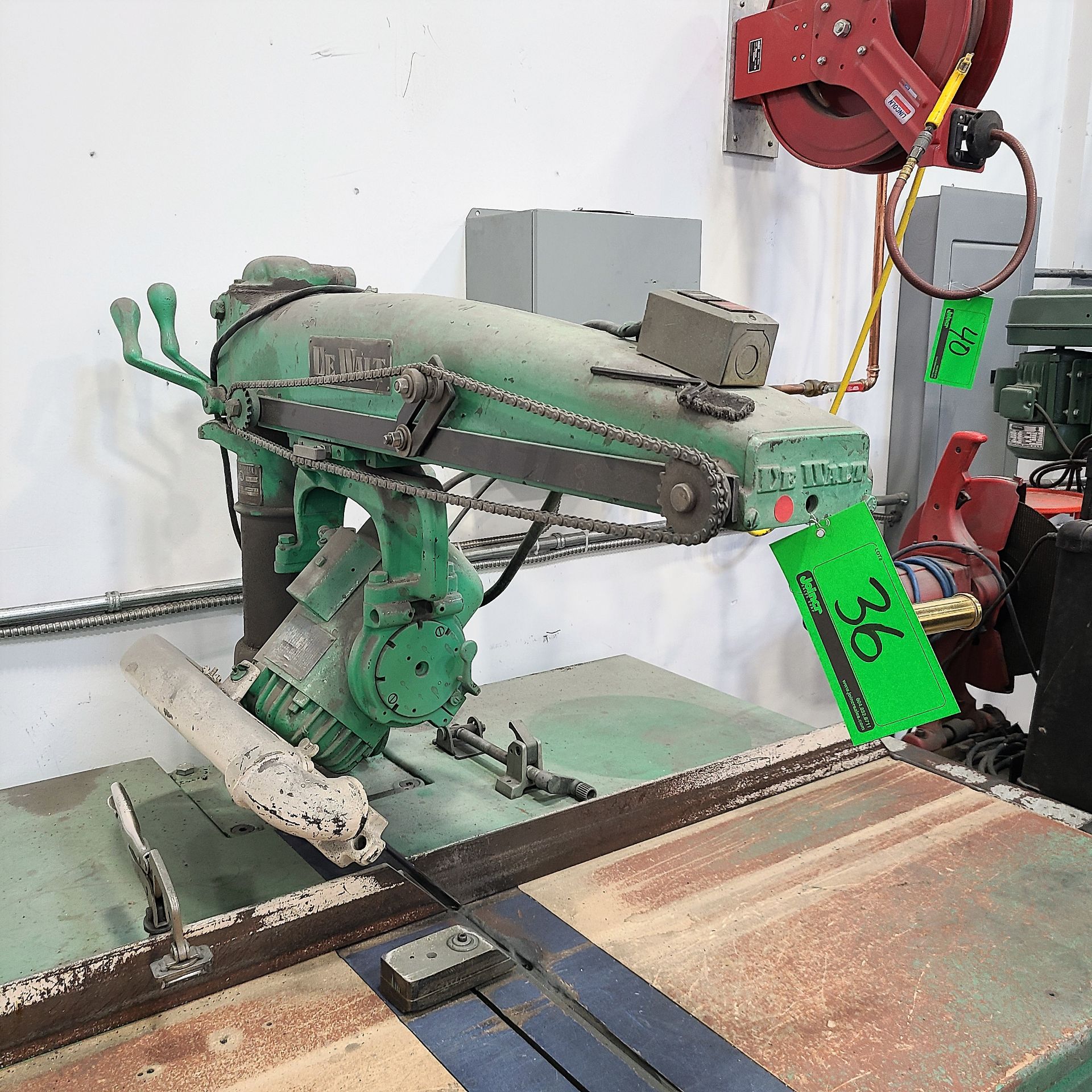 C/O STATION 199 IN.L W/3 RADIAL ARM SAWS, 230V/1PH.