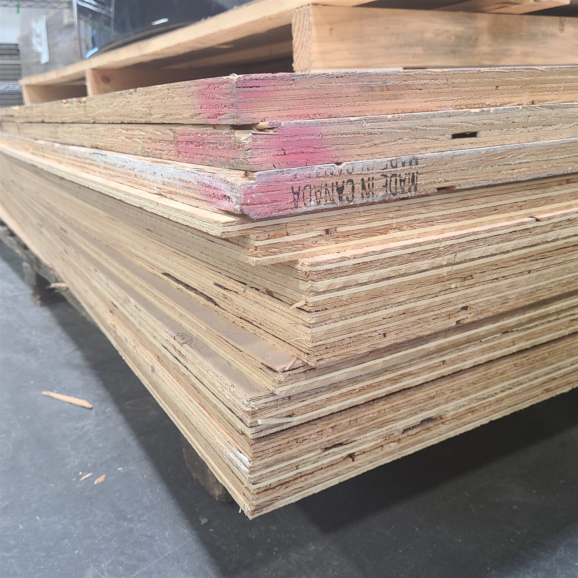 PALLET OF ASSORTED 4 FT. x 8 FT. PLYWOOD - Image 2 of 2